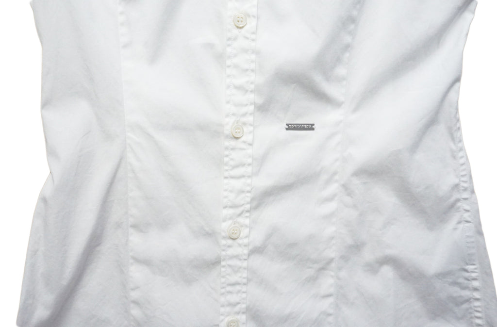 Dsquared2 - Camiseta blanca con logo en plata