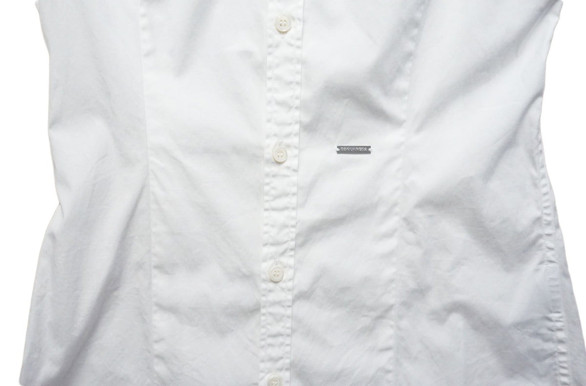 Dsquared2 - Camiseta blanca con logo en plata