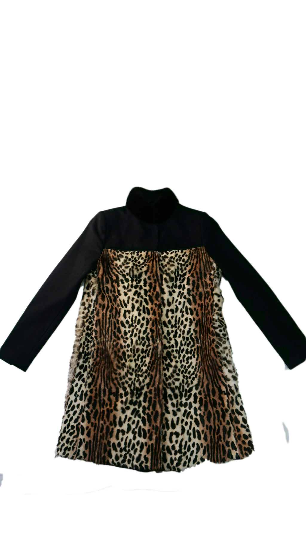 Sport Max - Abrigo Negro Leopardo