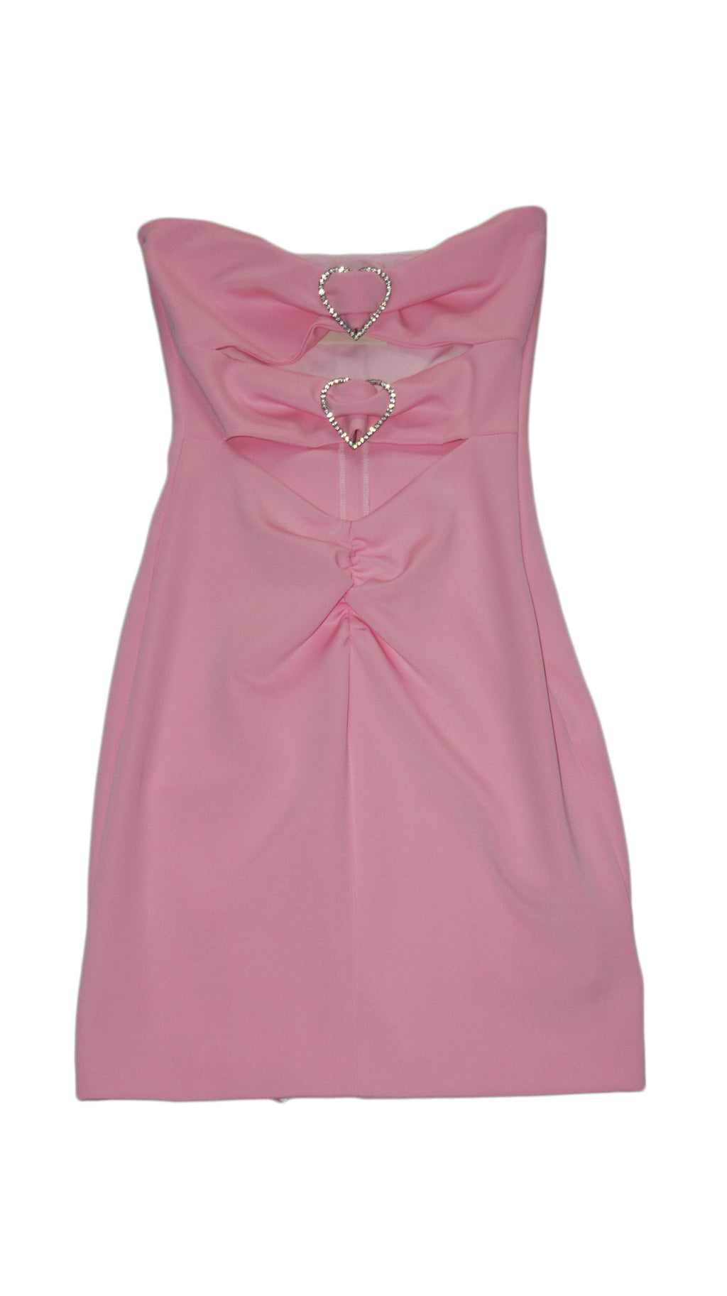 Aniye By - Vestido rosa con abertura y corazones en brillo