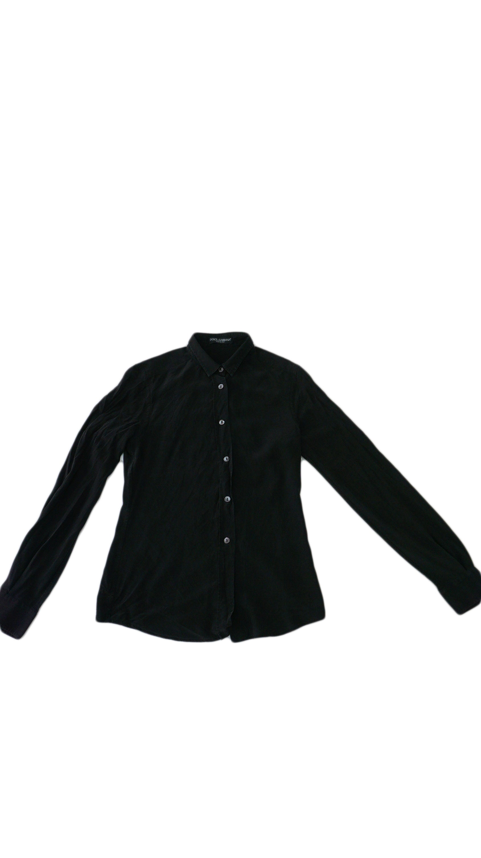 Dolce & Gabbana - Camisa negra de seda