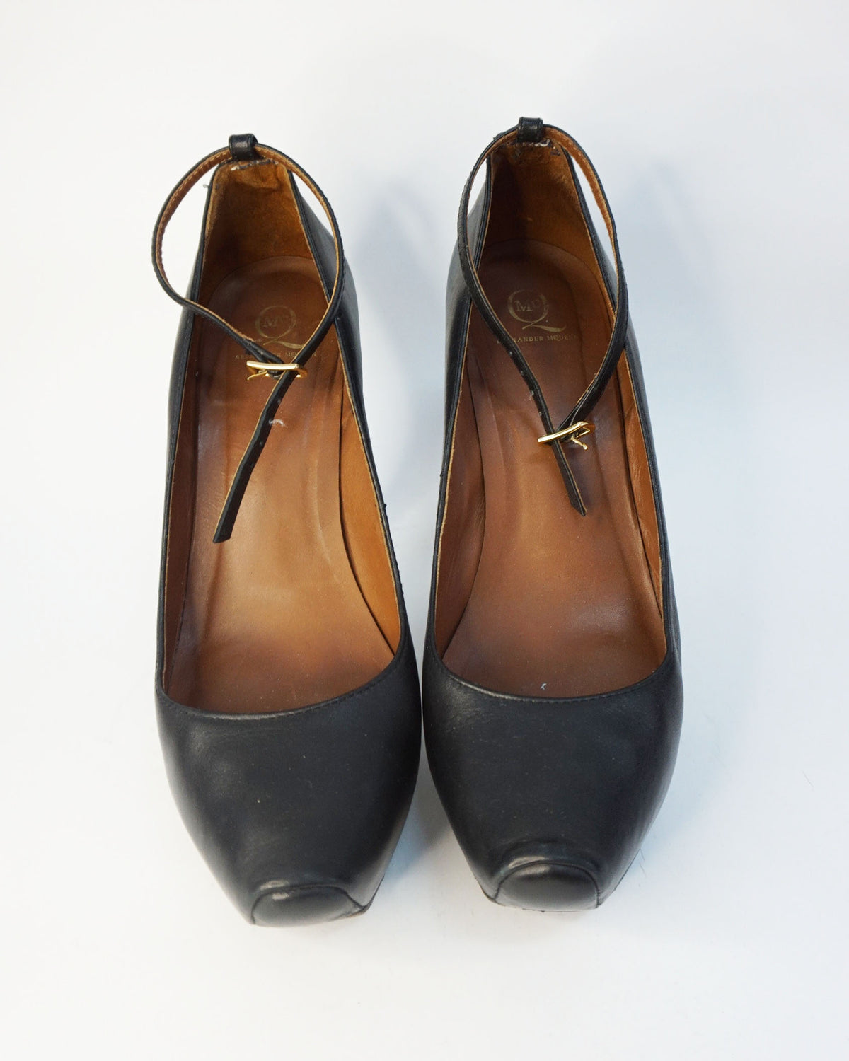Alexander McQueen - Salones plataforma piel negros