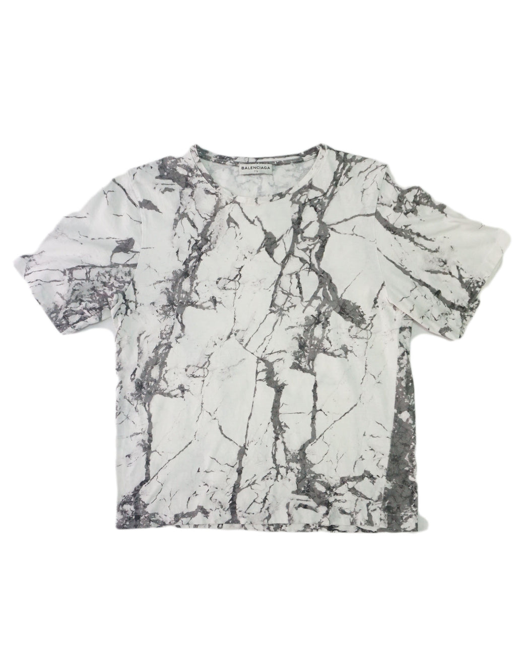 Balenciaga - Camiseta  en blanco y negro dibujo mármol