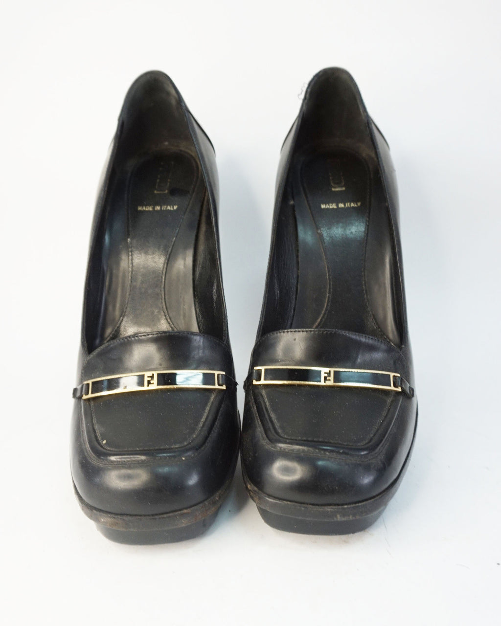 Fendi - Mocasin con tacones negro