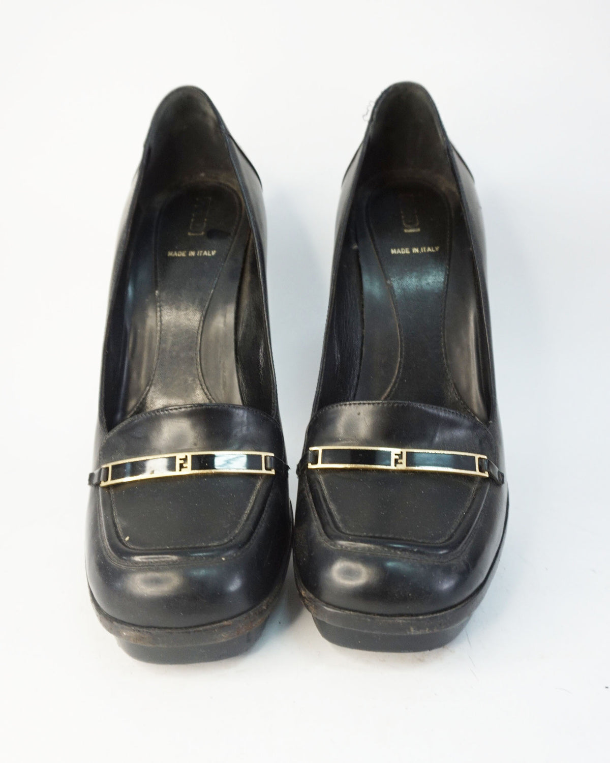 Fendi - Mocasin con tacones negro