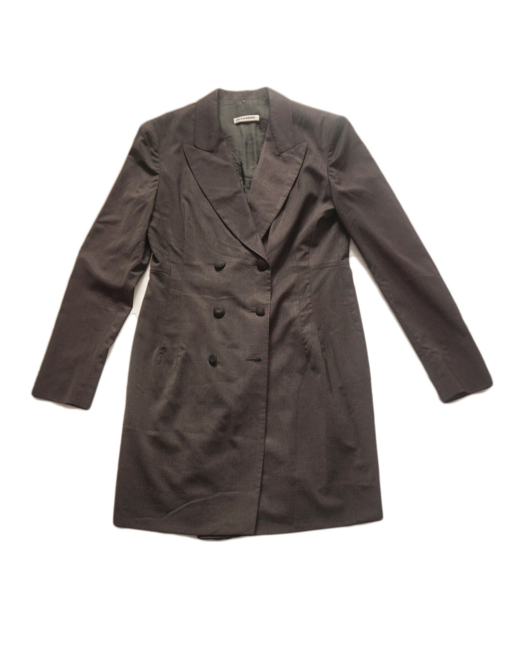 Jil Sander - Vestido blazer gris piedra