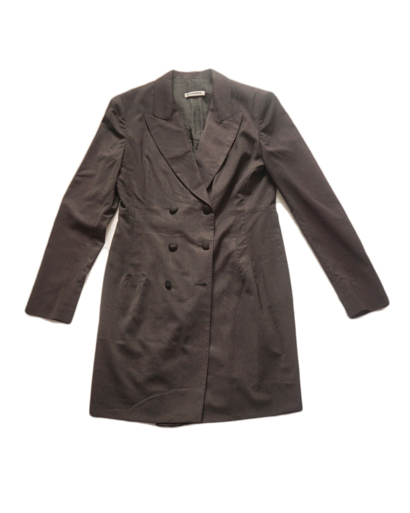 Jil Sander - Vestido blazer gris piedra
