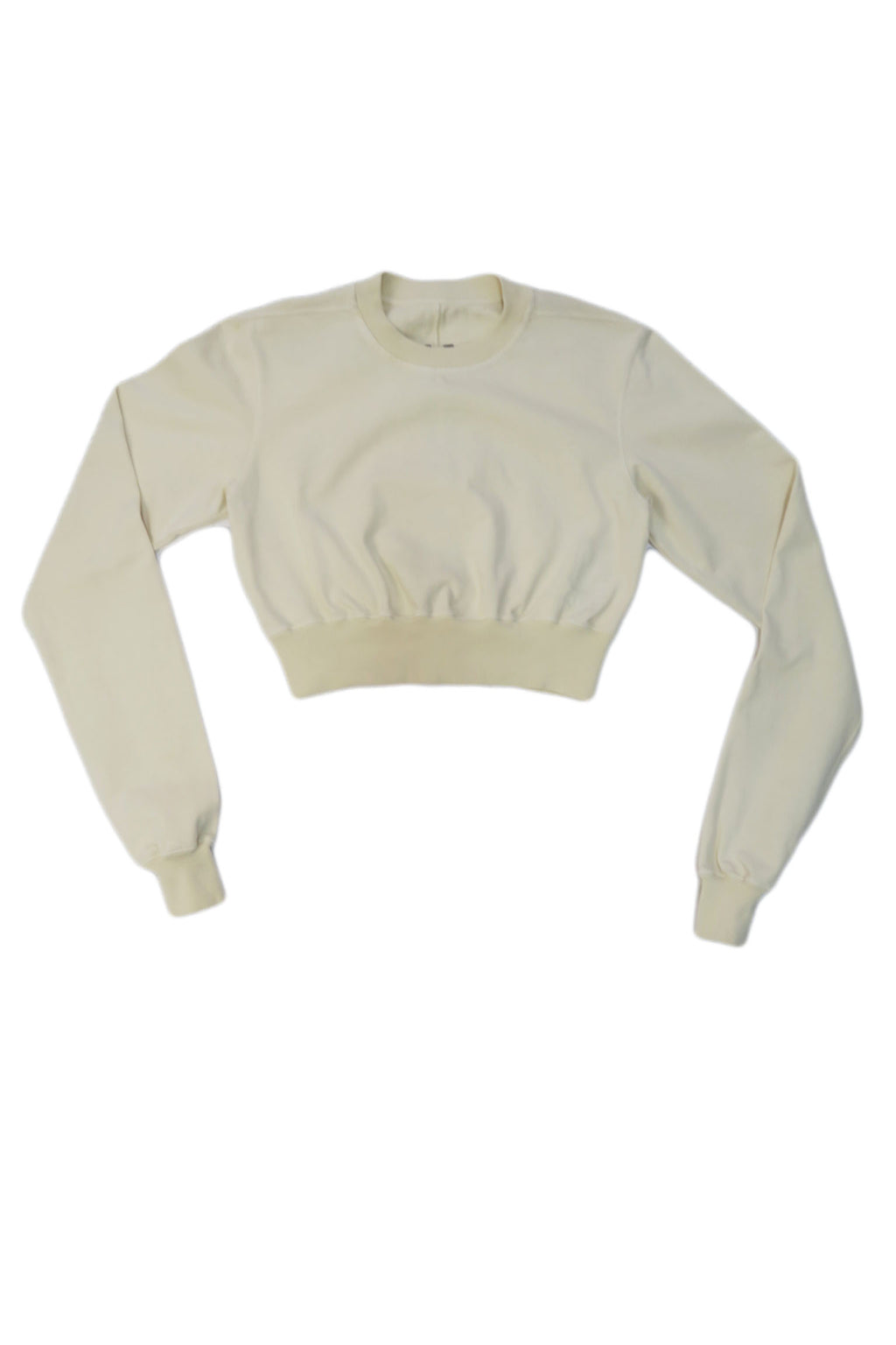 Rick Owens - Jersey amarilla crop top