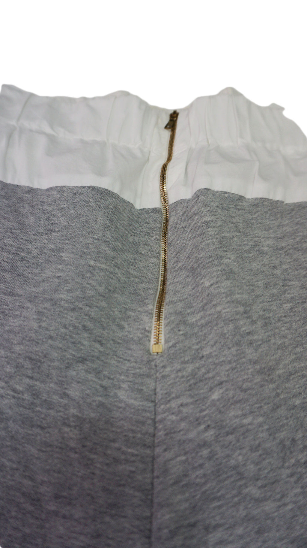 Marni - Pantalon gris y blanco Jogger capri