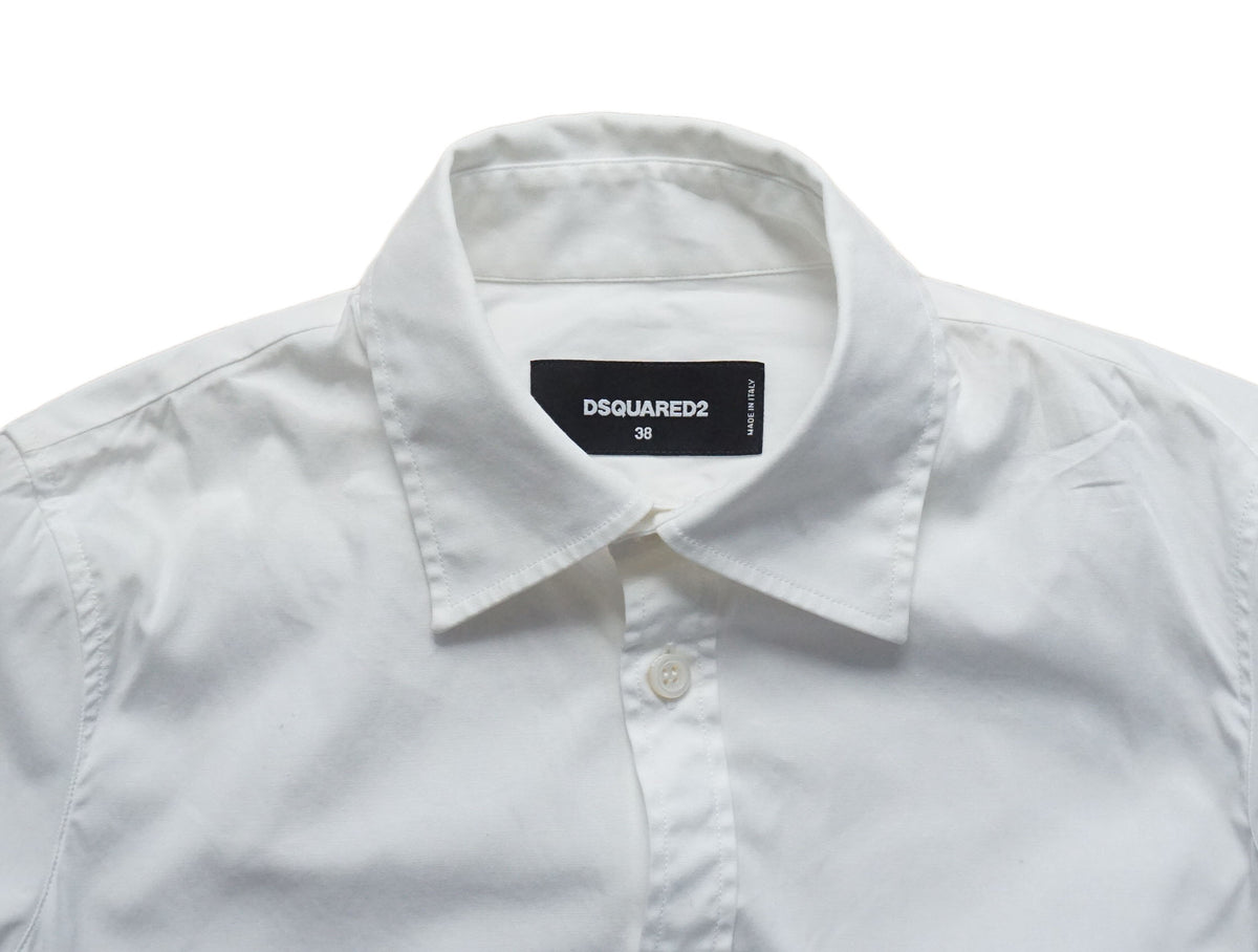 Dsquared2 - Camiseta blanca con logo en plata