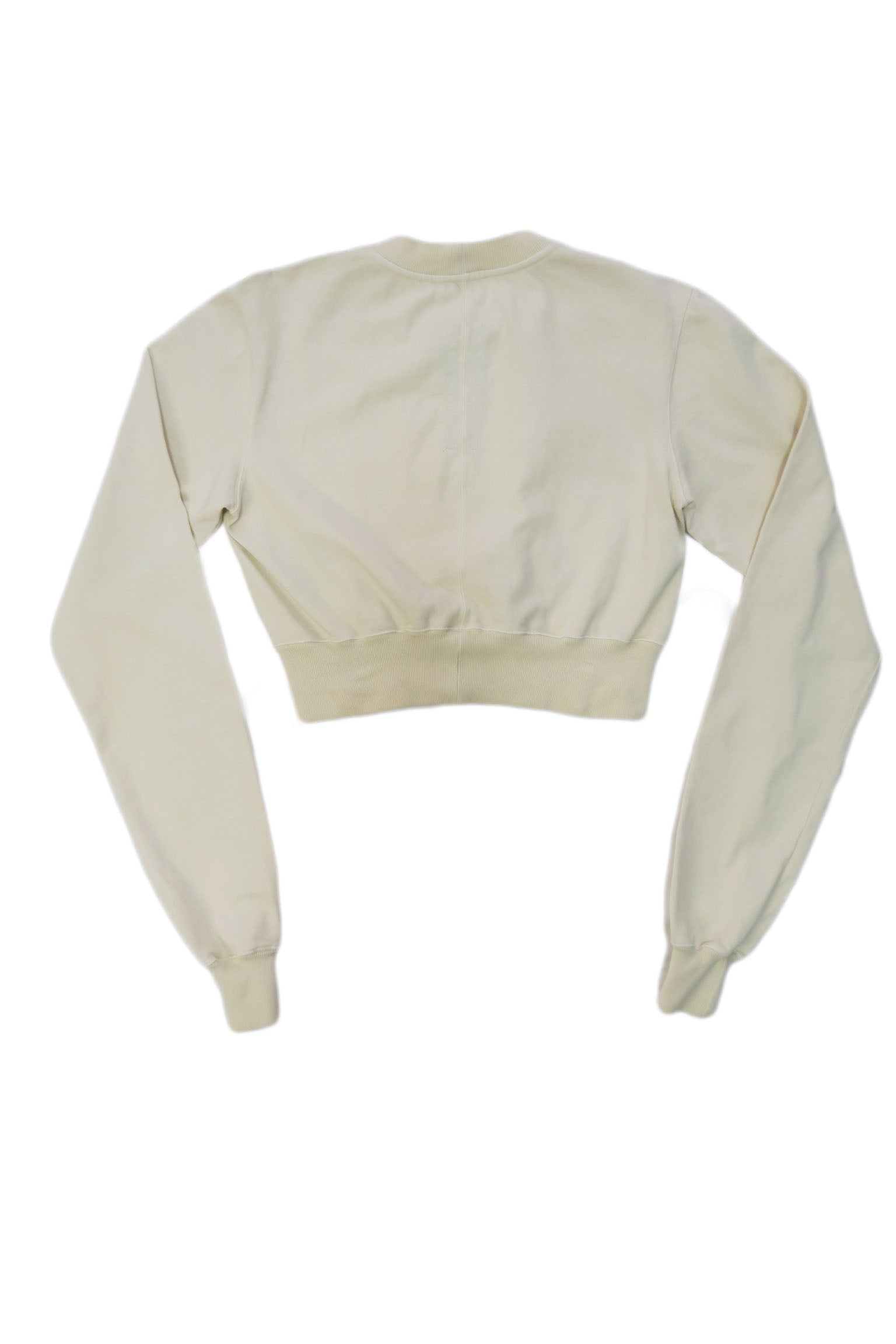 Rick Owens - Jersey amarilla crop top