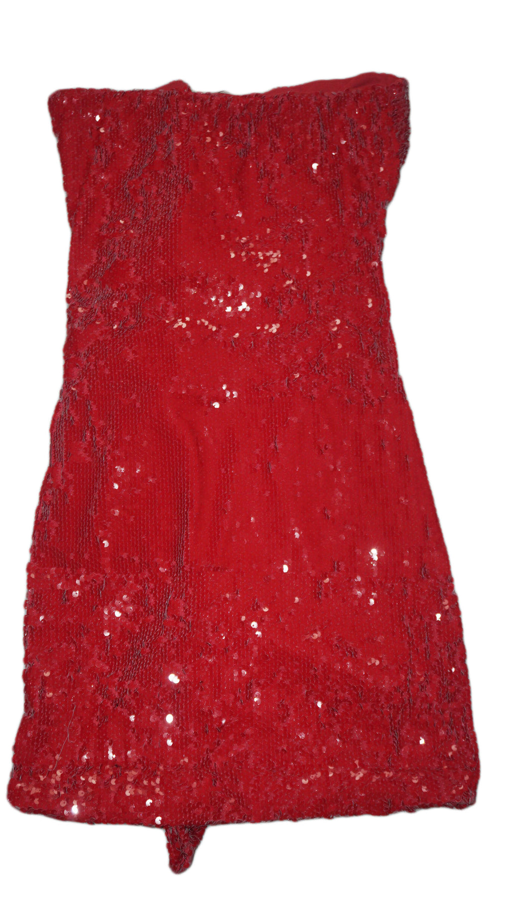 AniyeBy - Vestido lentejuelas rojo palabra de honor