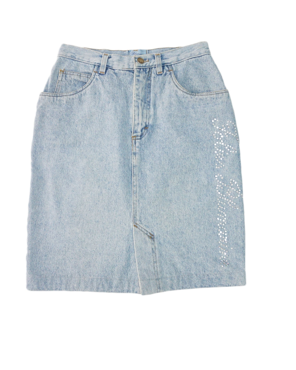 Blumarine - Denim Falda con diamantes de imitación