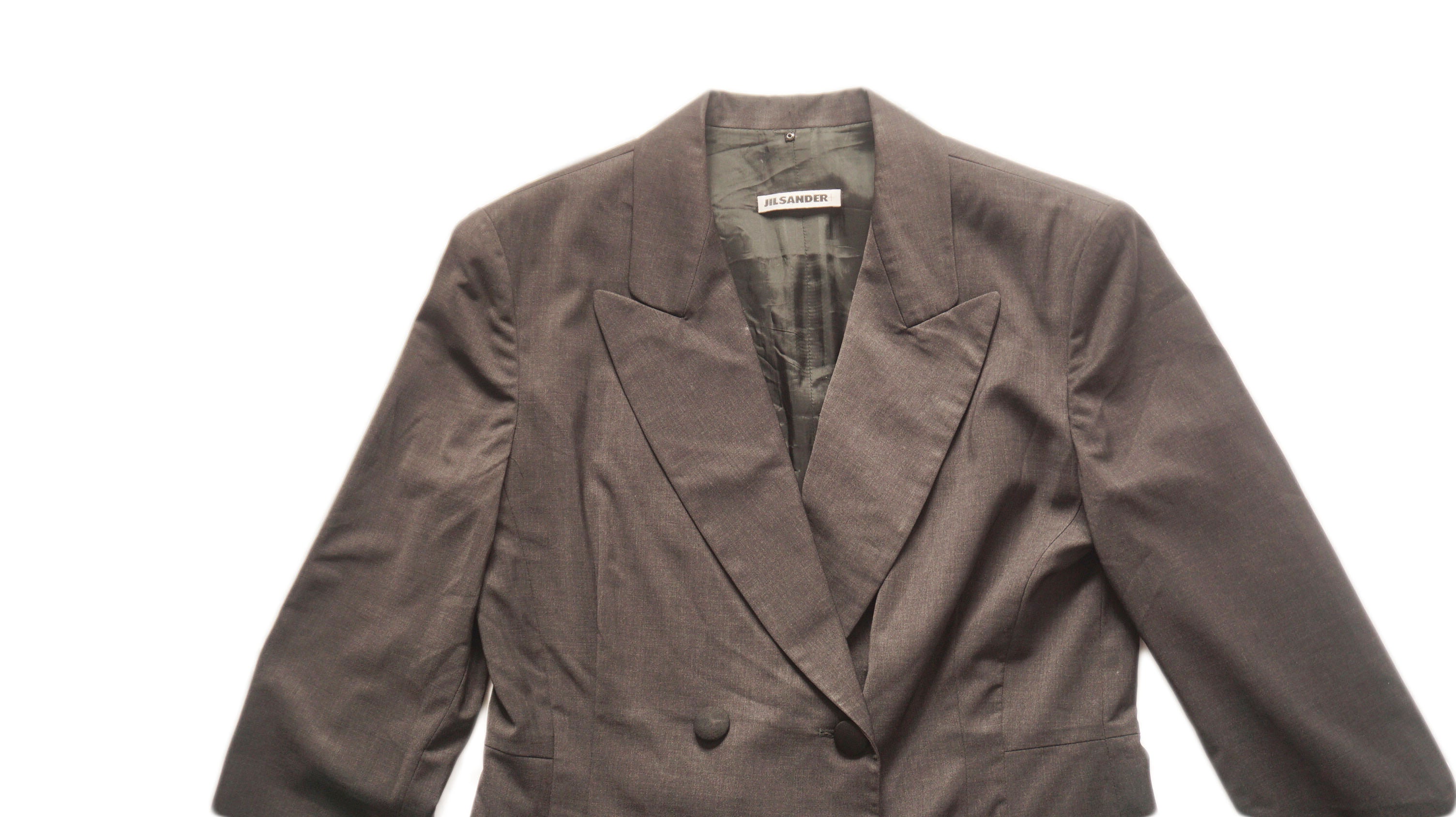Jil Sander - Vestido blazer gris piedra