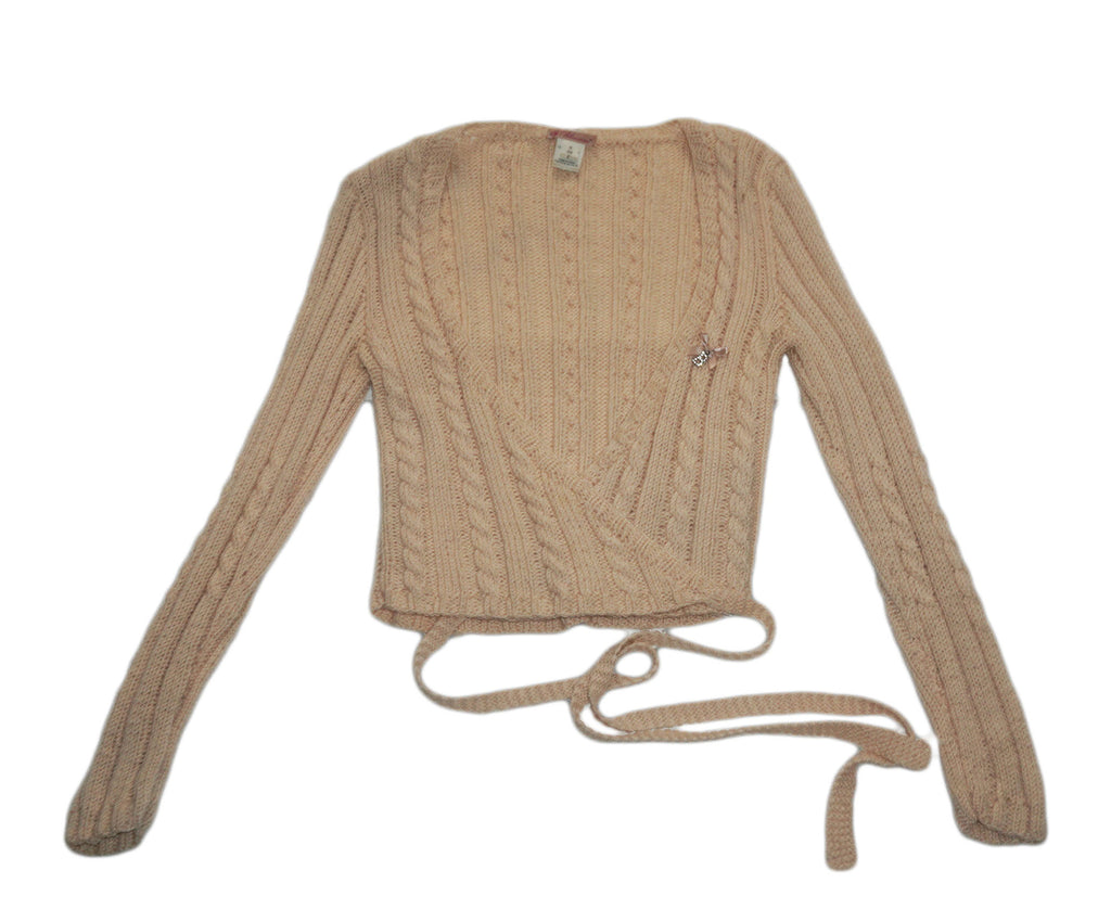 Blumarine - rebeca de lana beige /salmon
