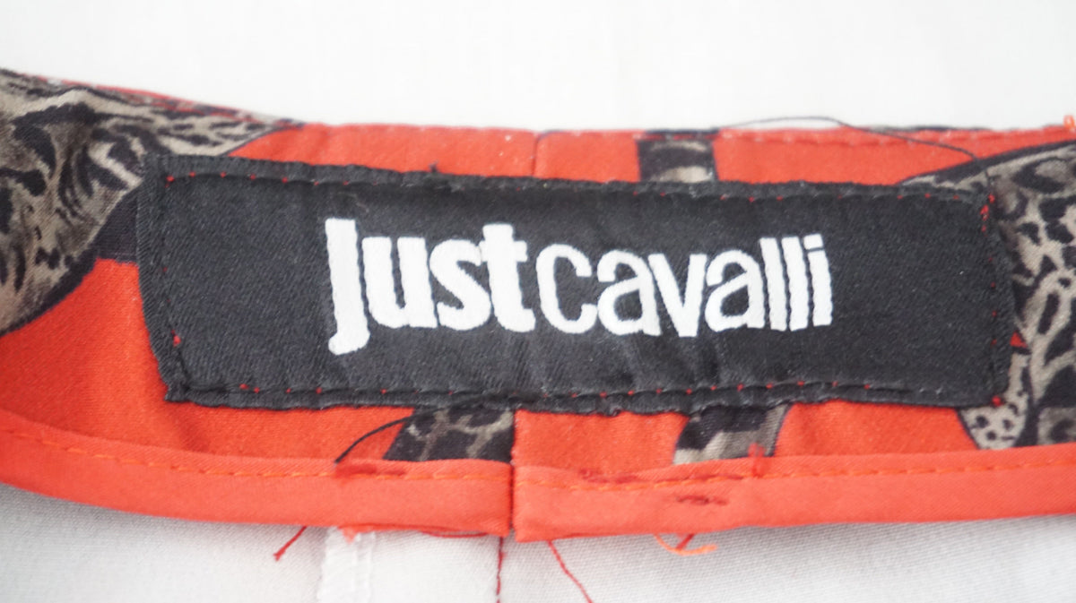 Just Cavalli - Pantalon rojo con leopardo