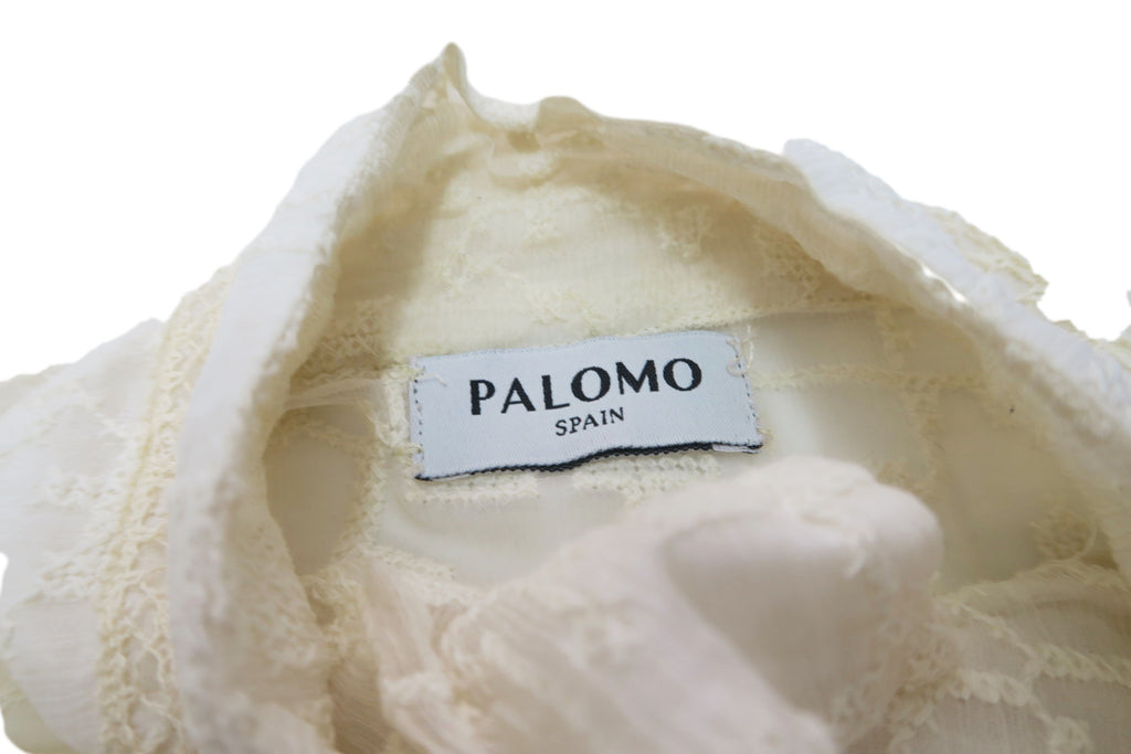 Palomo Spain - Camisa color crema lazo cuello