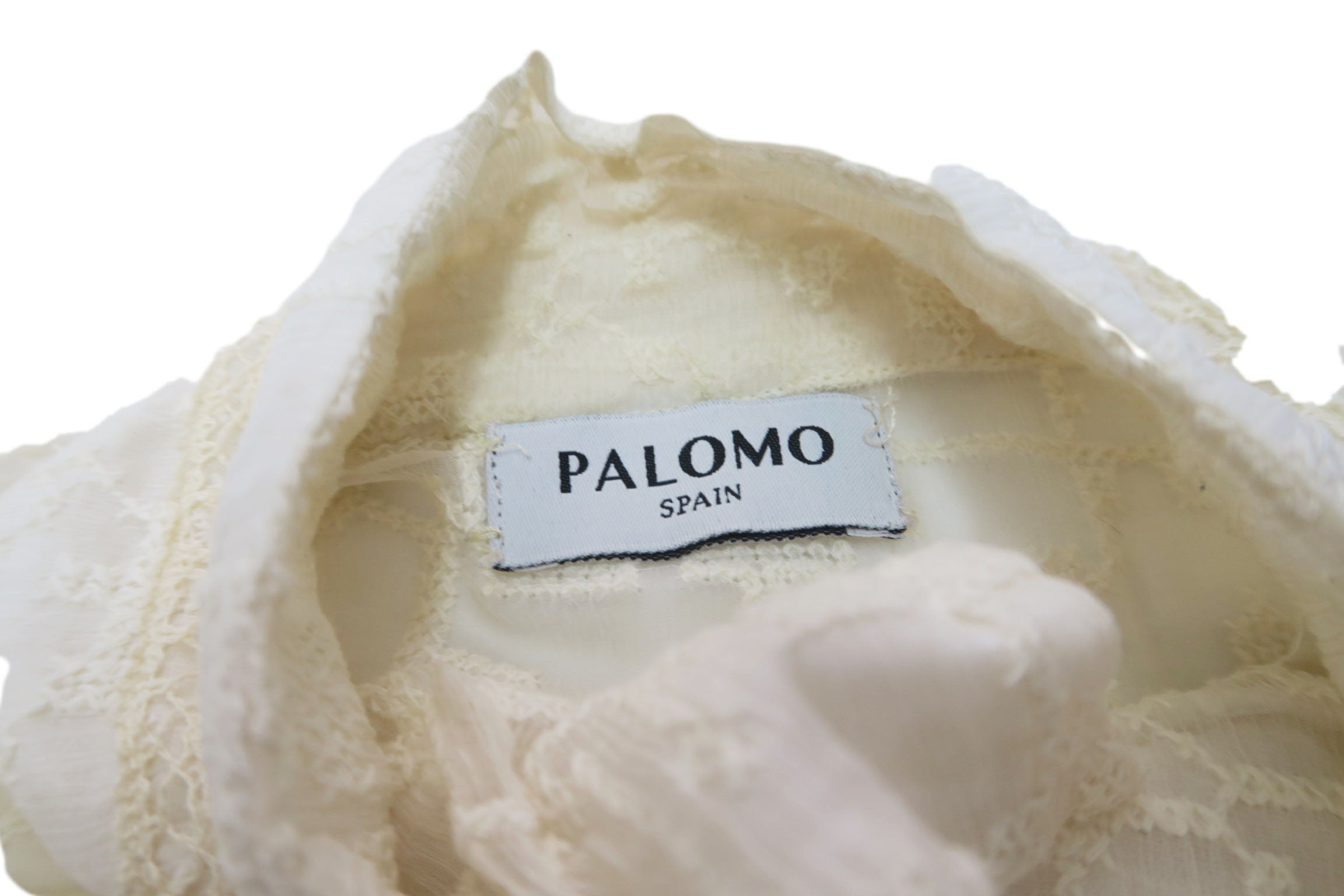 Palomo Spain - Camisa color crema lazo cuello