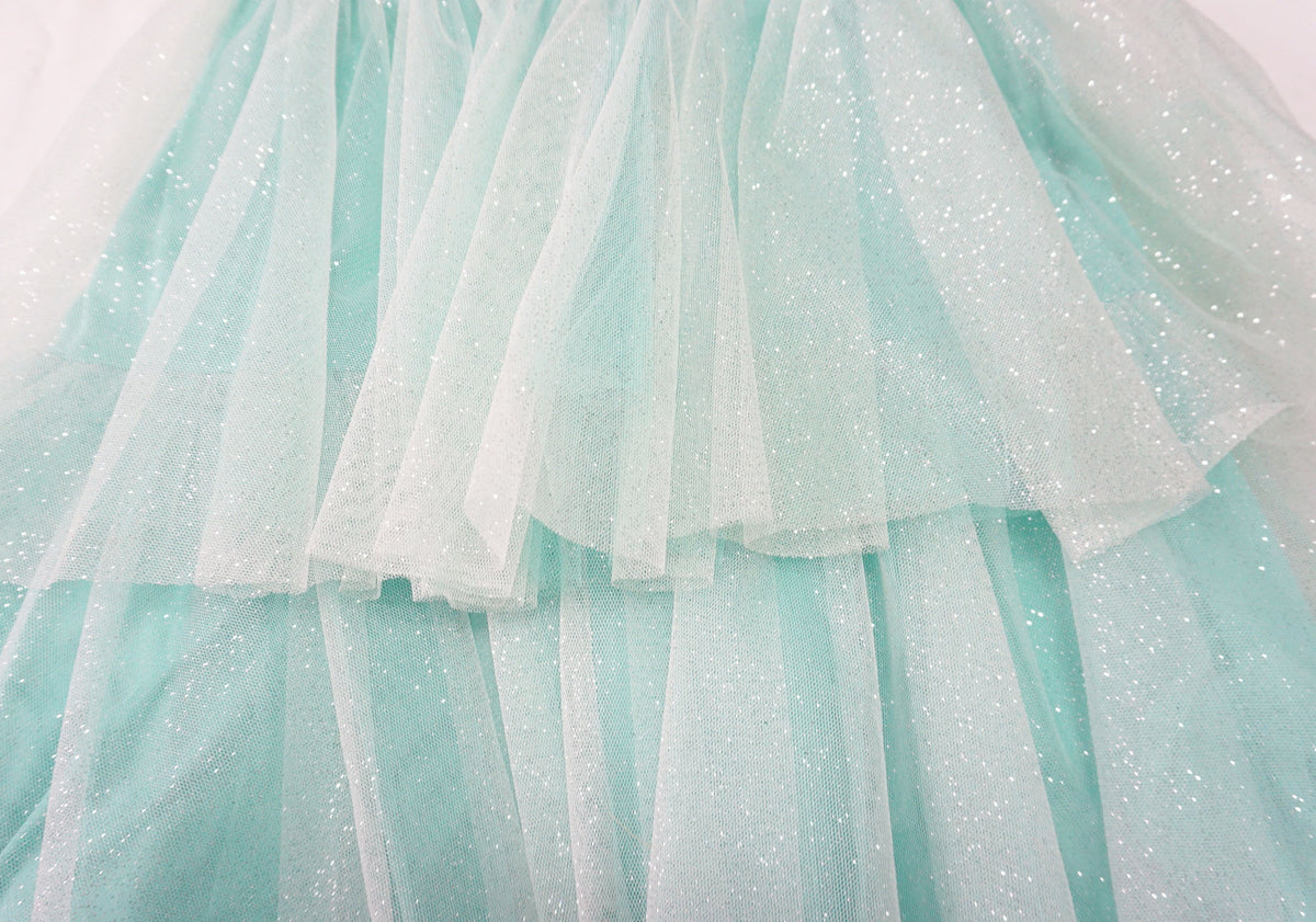 AniyeBy - Vestido verde con palabra de honor y cintura de lentejuela