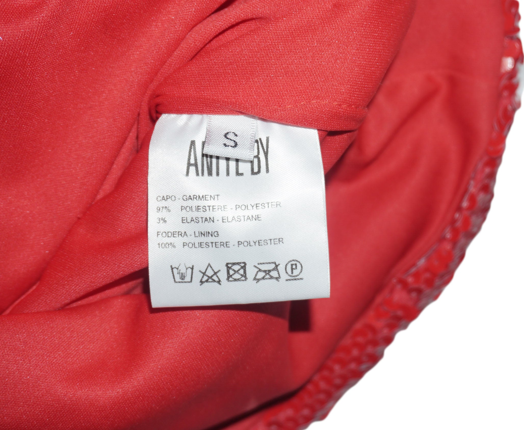 AniyeBy - Vestido lentejuelas rojo palabra de honor