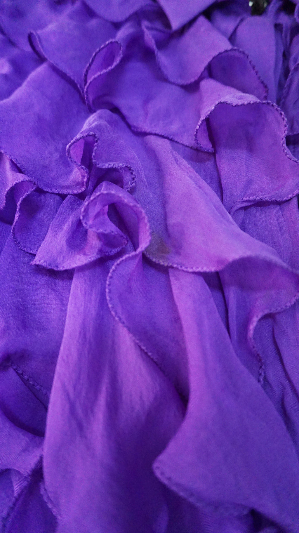 D&G - Blusa morada con volantes de gasa