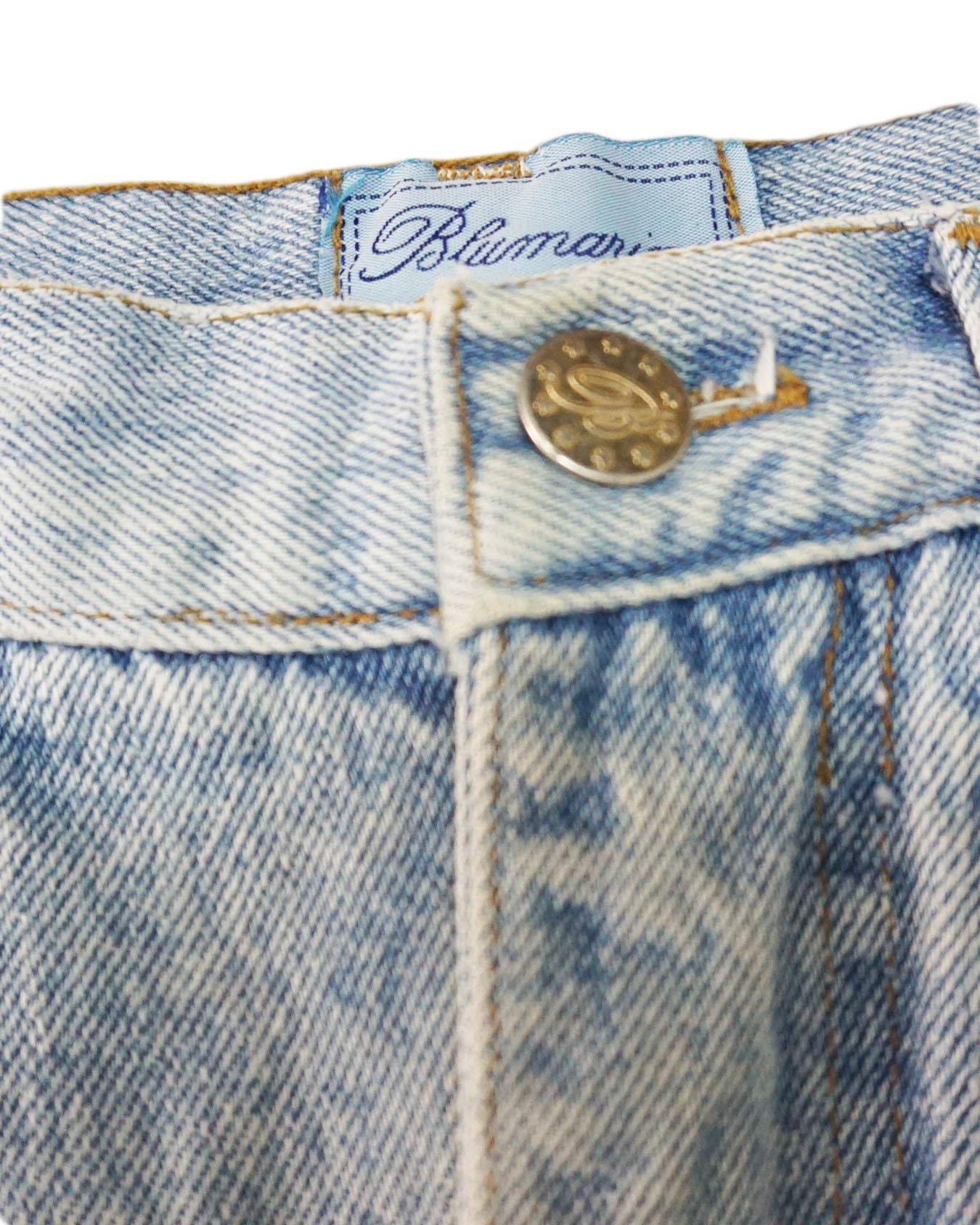 Blumarine - Denim Falda con diamantes de imitación