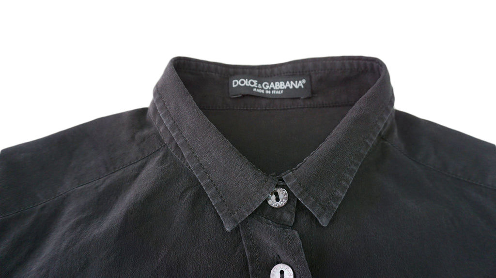 Dolce & Gabbana - Camisa negra de seda
