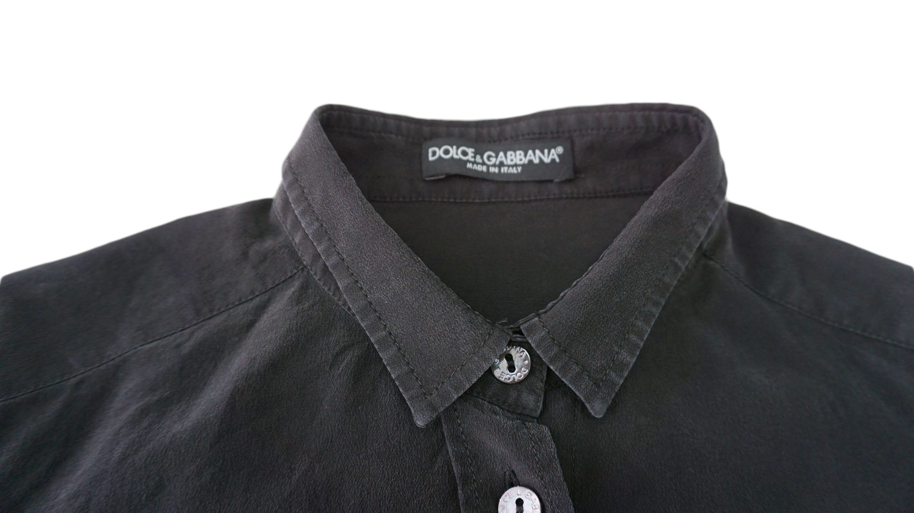 Dolce & Gabbana - Camisa negra de seda