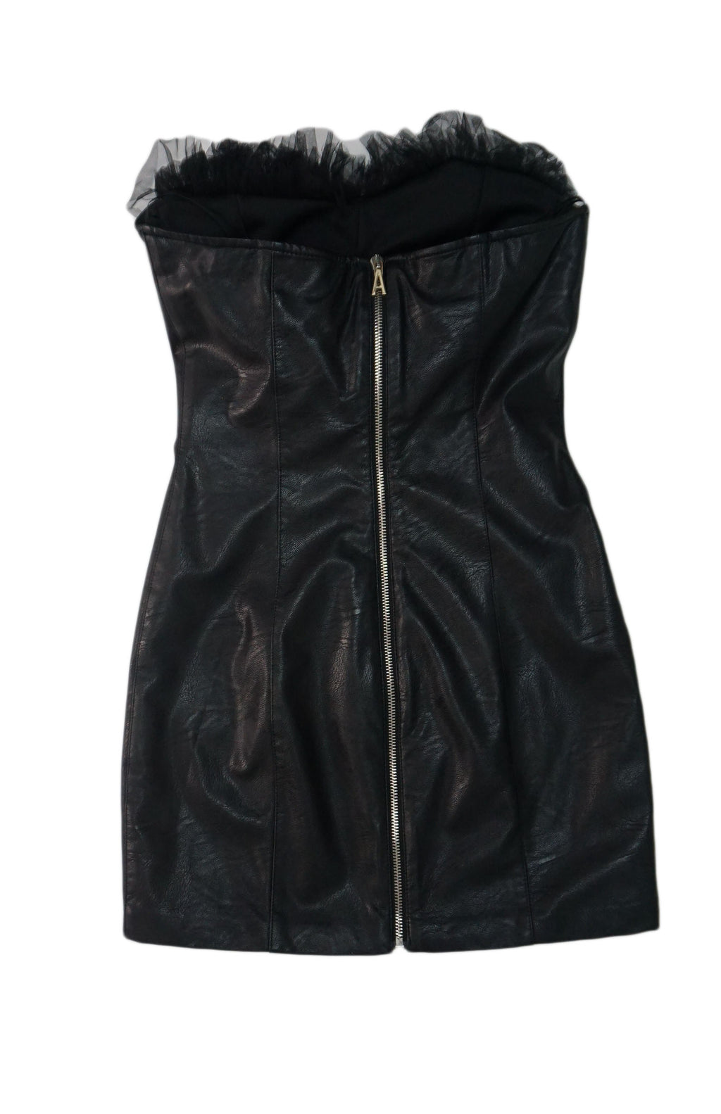 AniyeBy - Vestido negro corazón tul y cuero