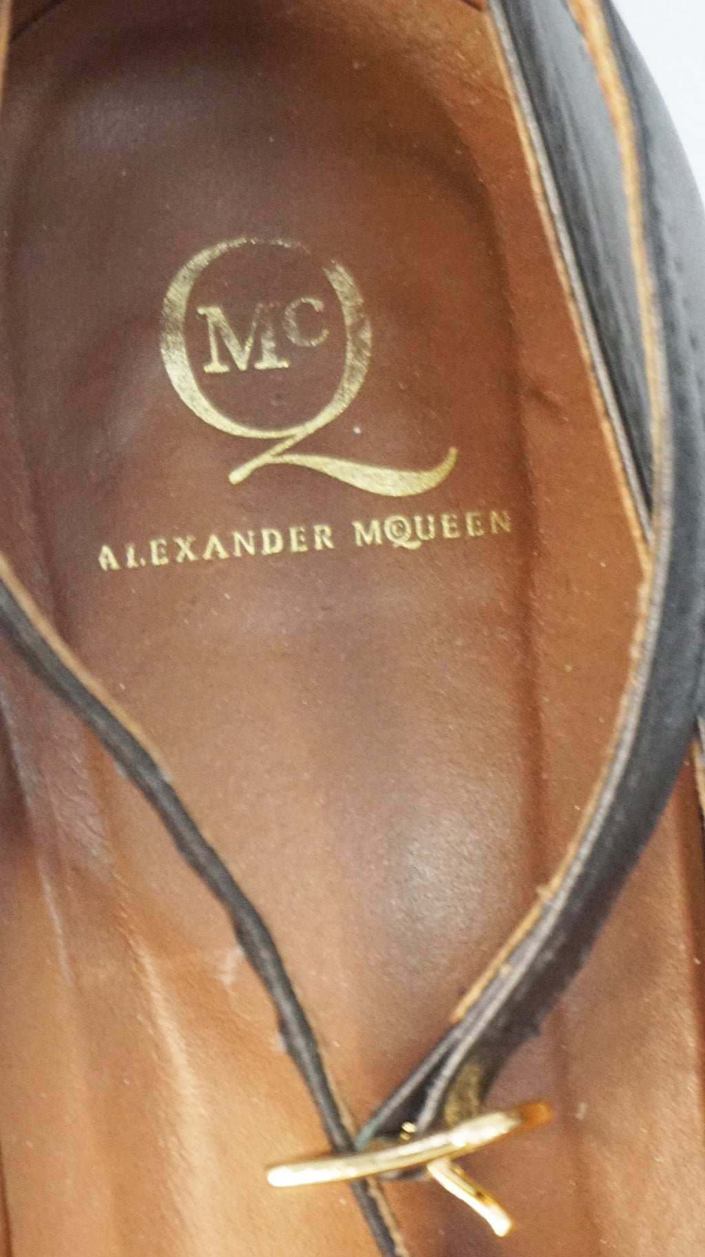 Alexander McQueen - Salones plataforma piel negros