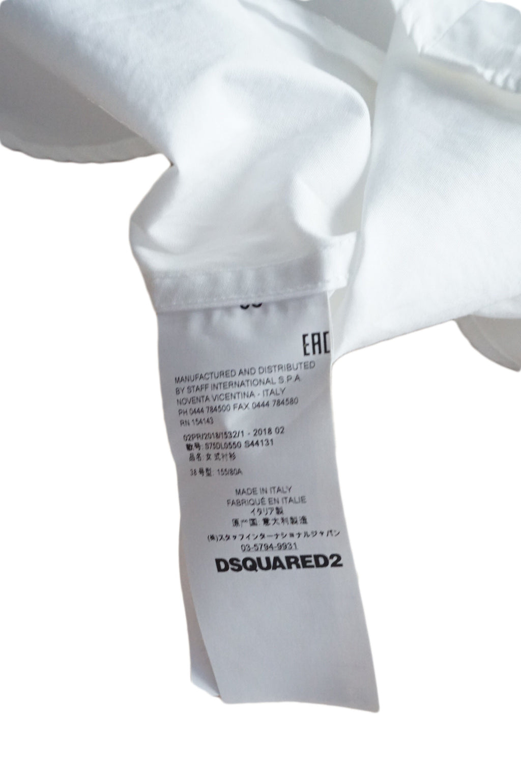 Dsquared2 - Camiseta blanca con logo en plata