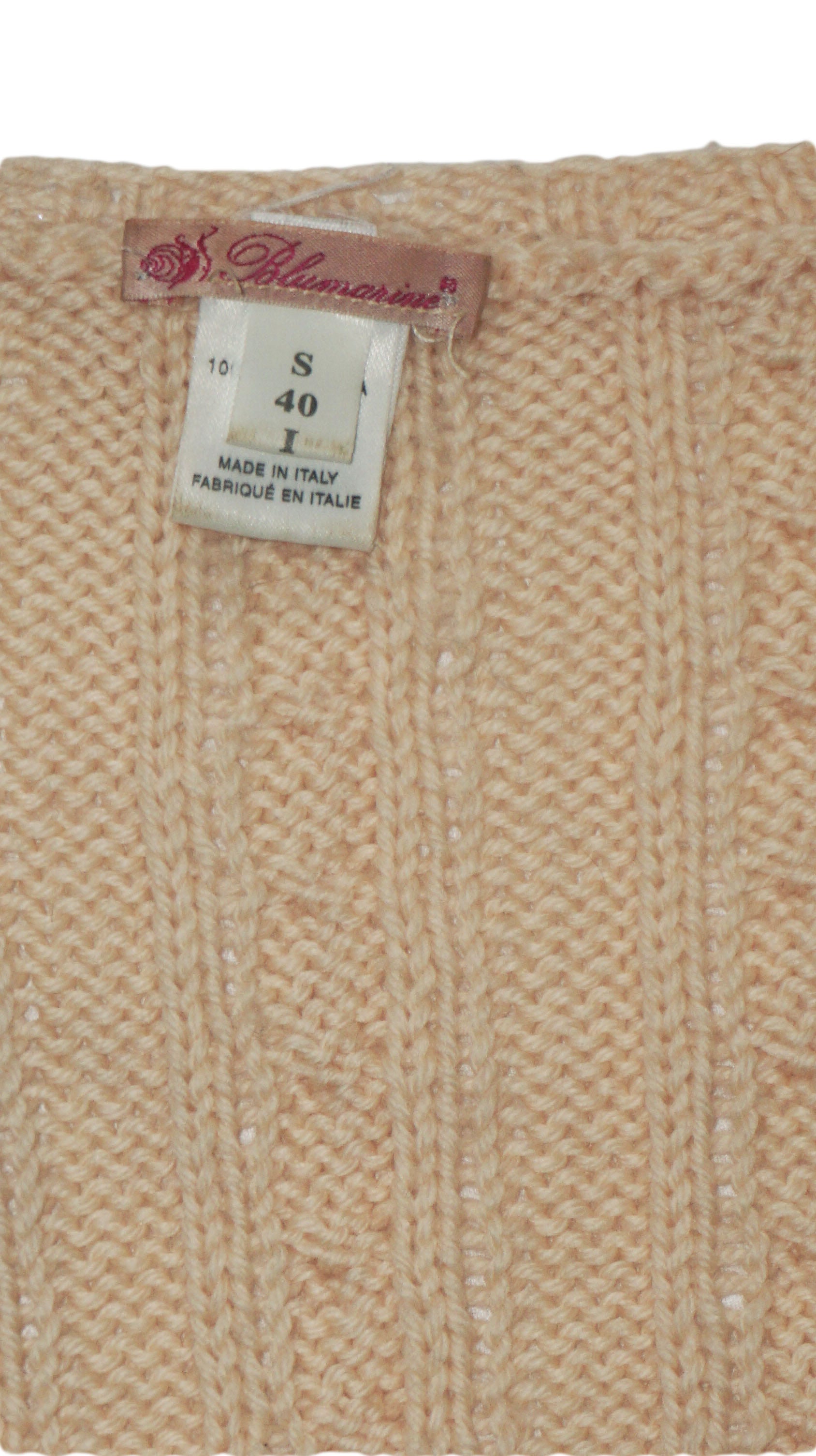 Blumarine - rebeca de lana beige /salmon