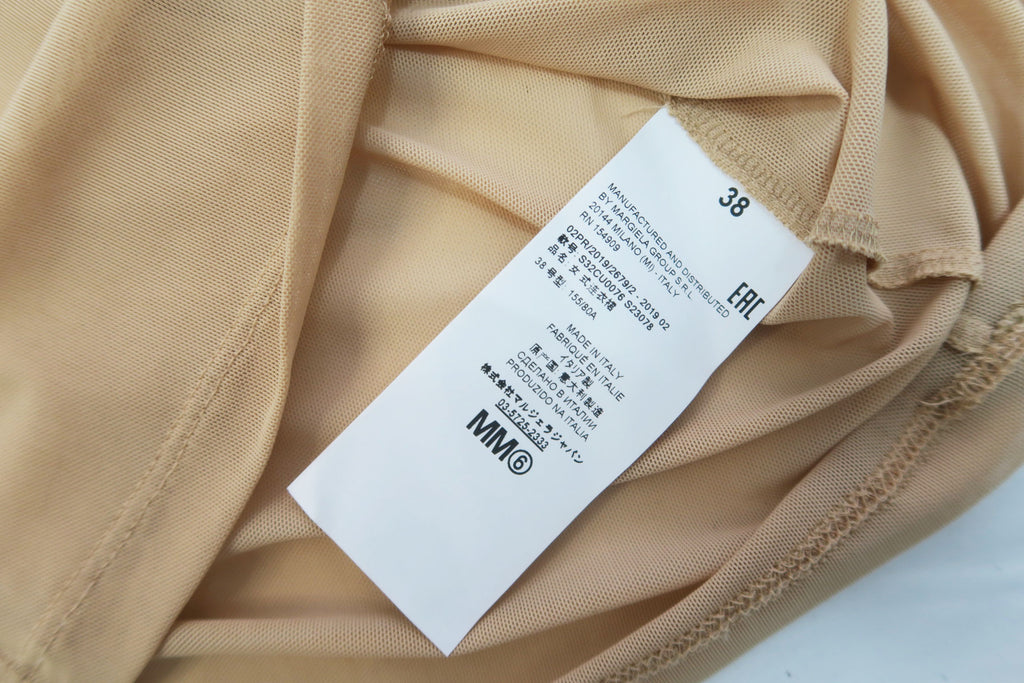 Maison Margiela vestido beige transparente