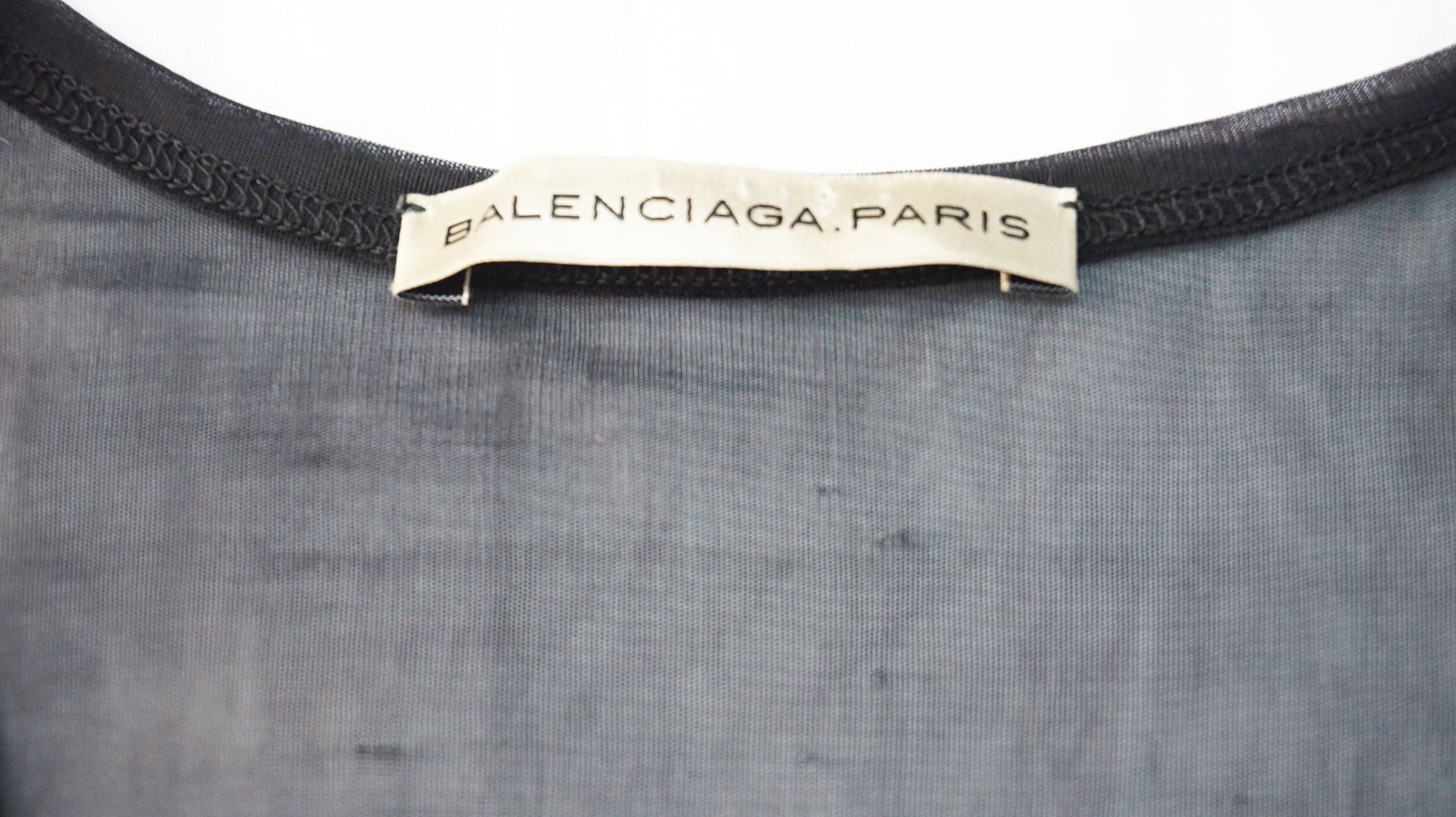 Balenciaga - Vestido tirantes negro, turquesa y rojo