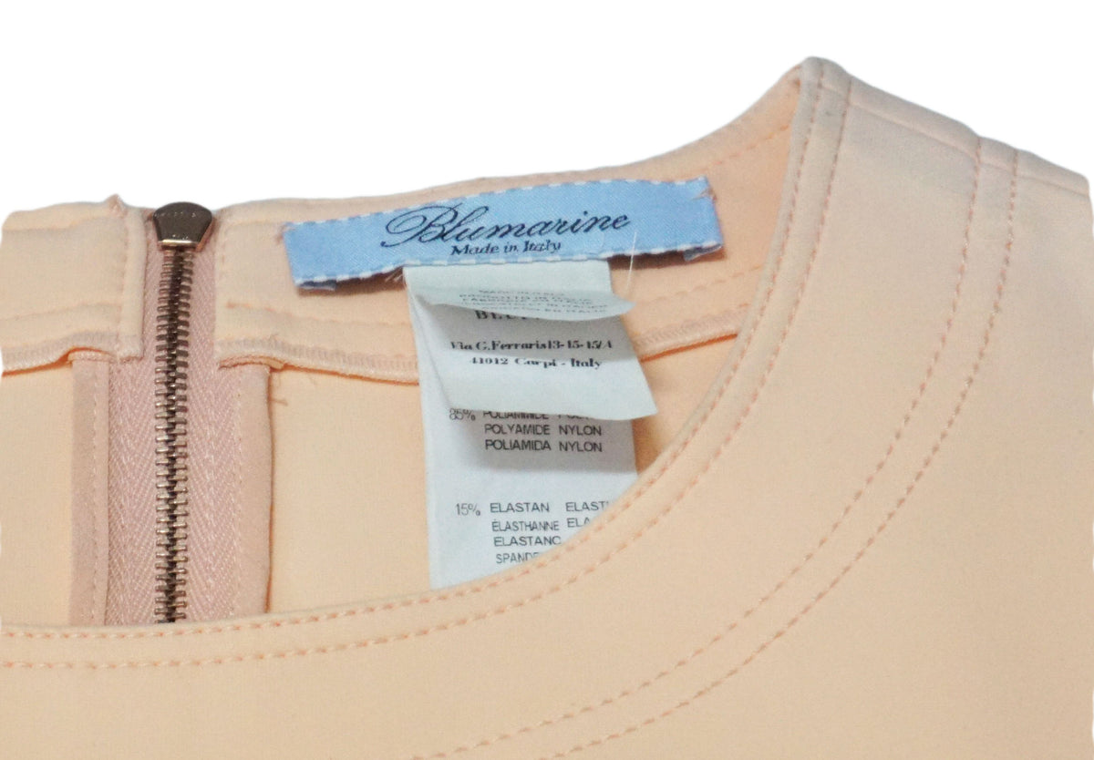 Blumarine - vestido salmon con manga francesa