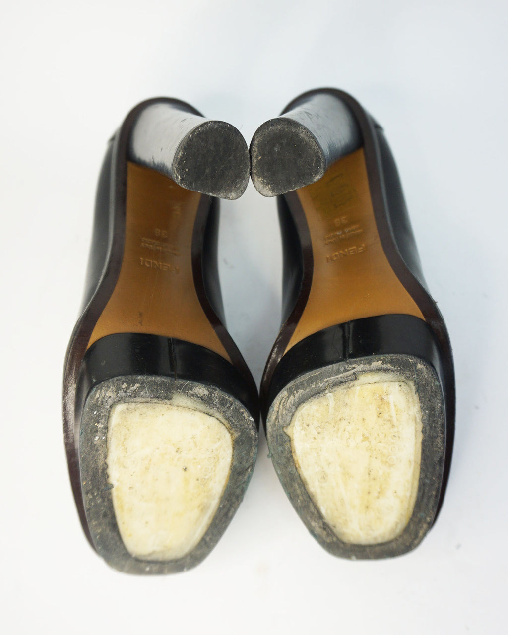 Fendi - Mocasin con tacones negro
