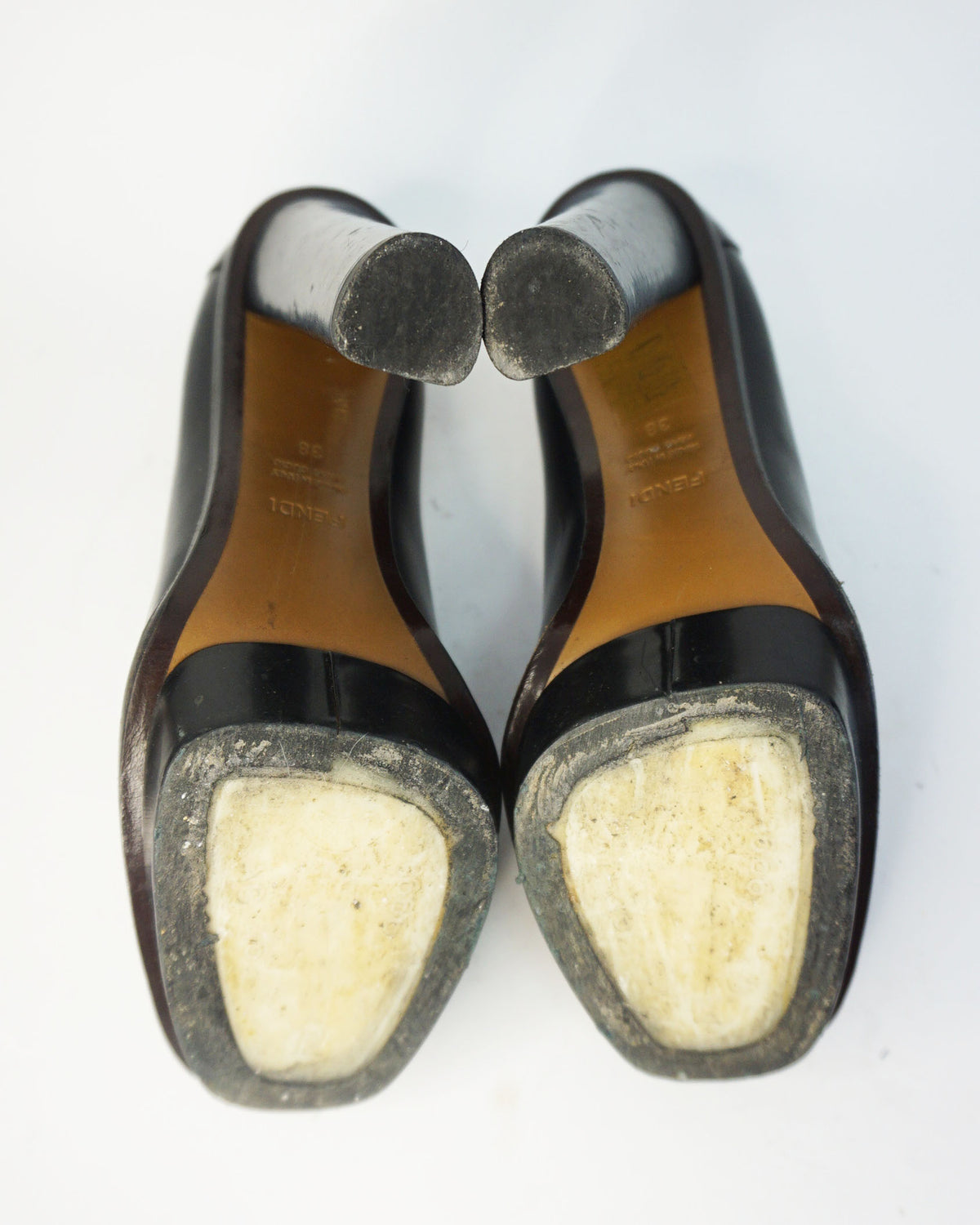 Fendi - Mocasin con tacones negro
