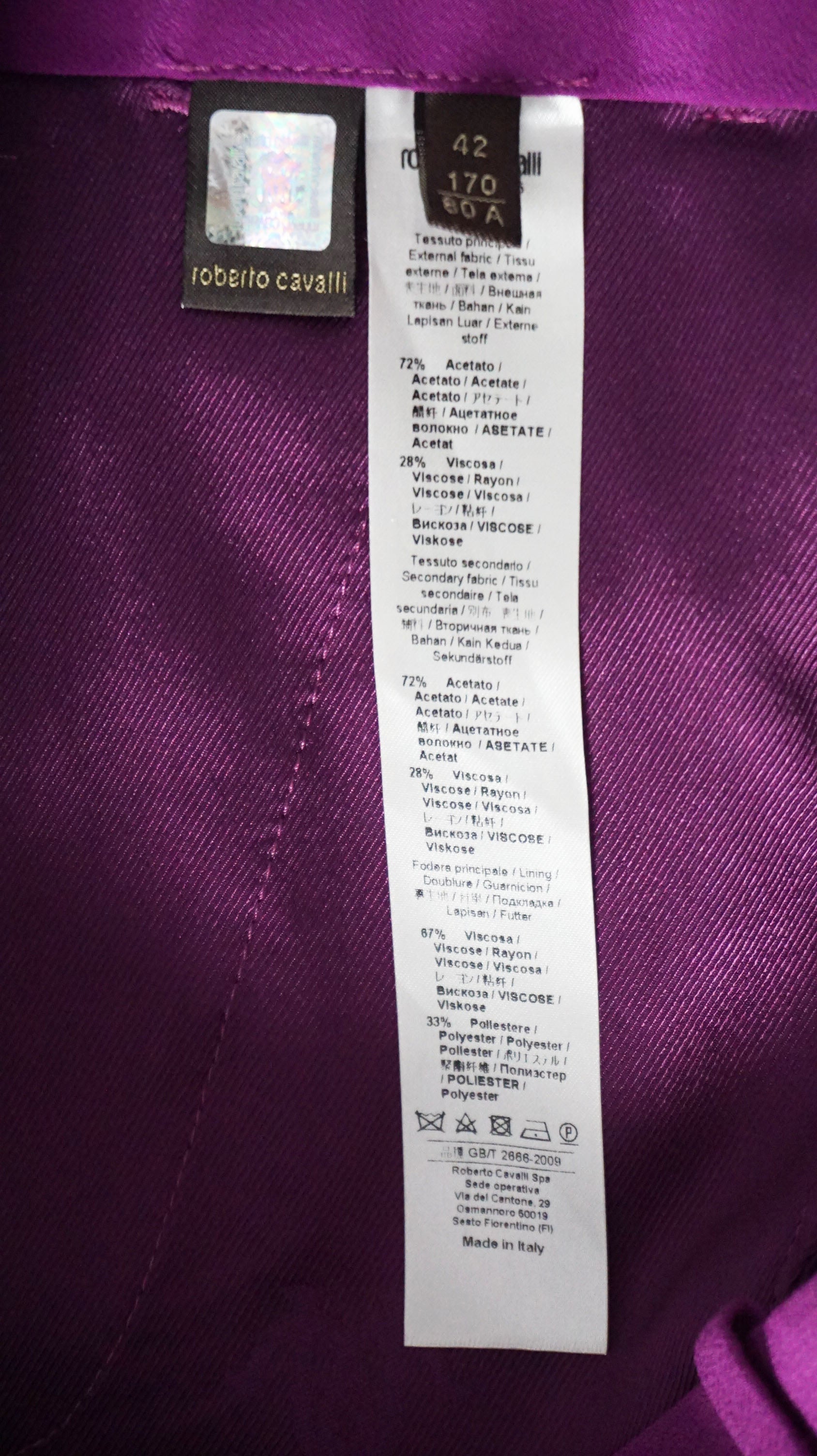 Roberto Cavalli - Pantalon morado