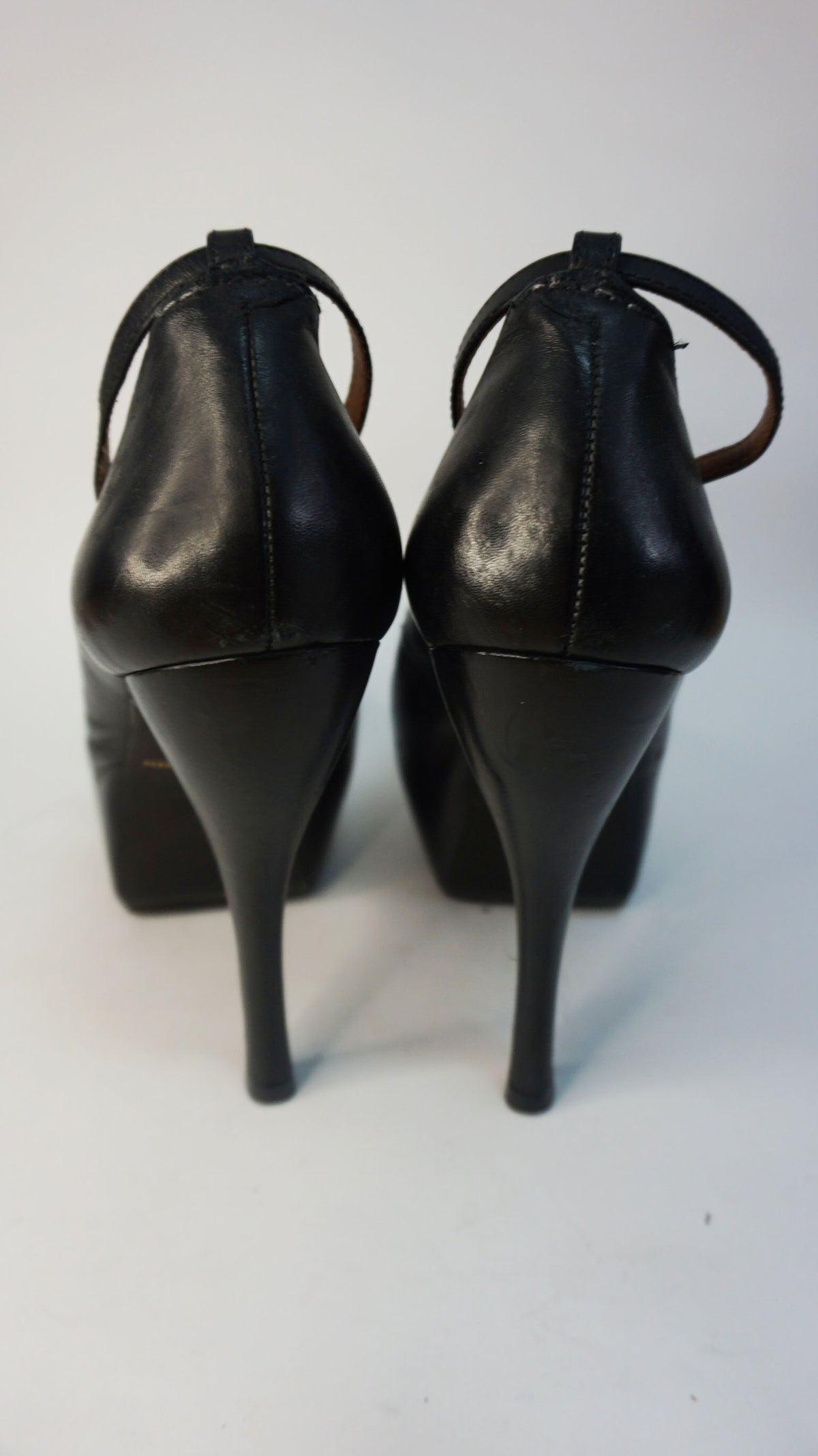 Alexander McQueen - Salones plataforma piel negros