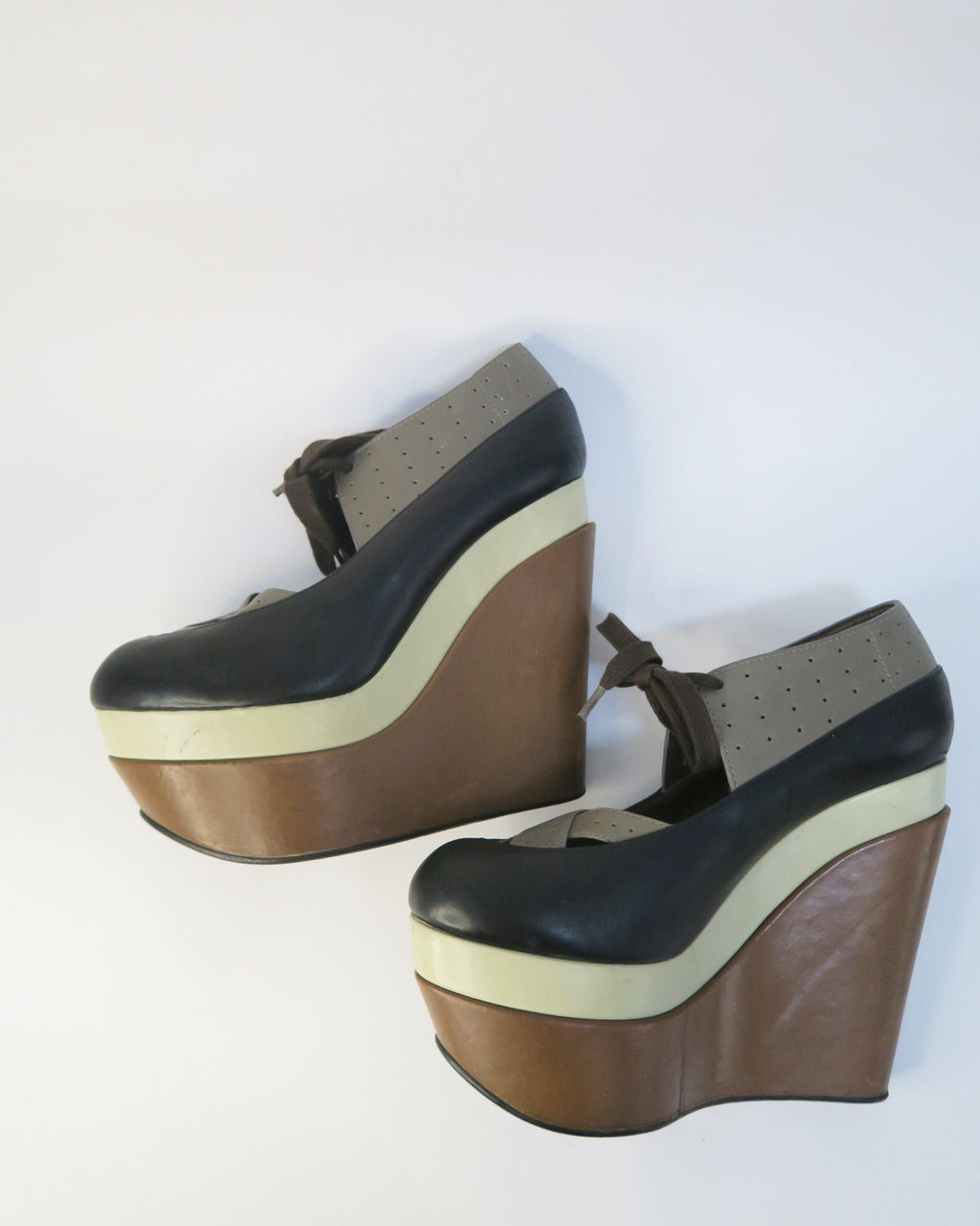 Marni cuñas tricolor
