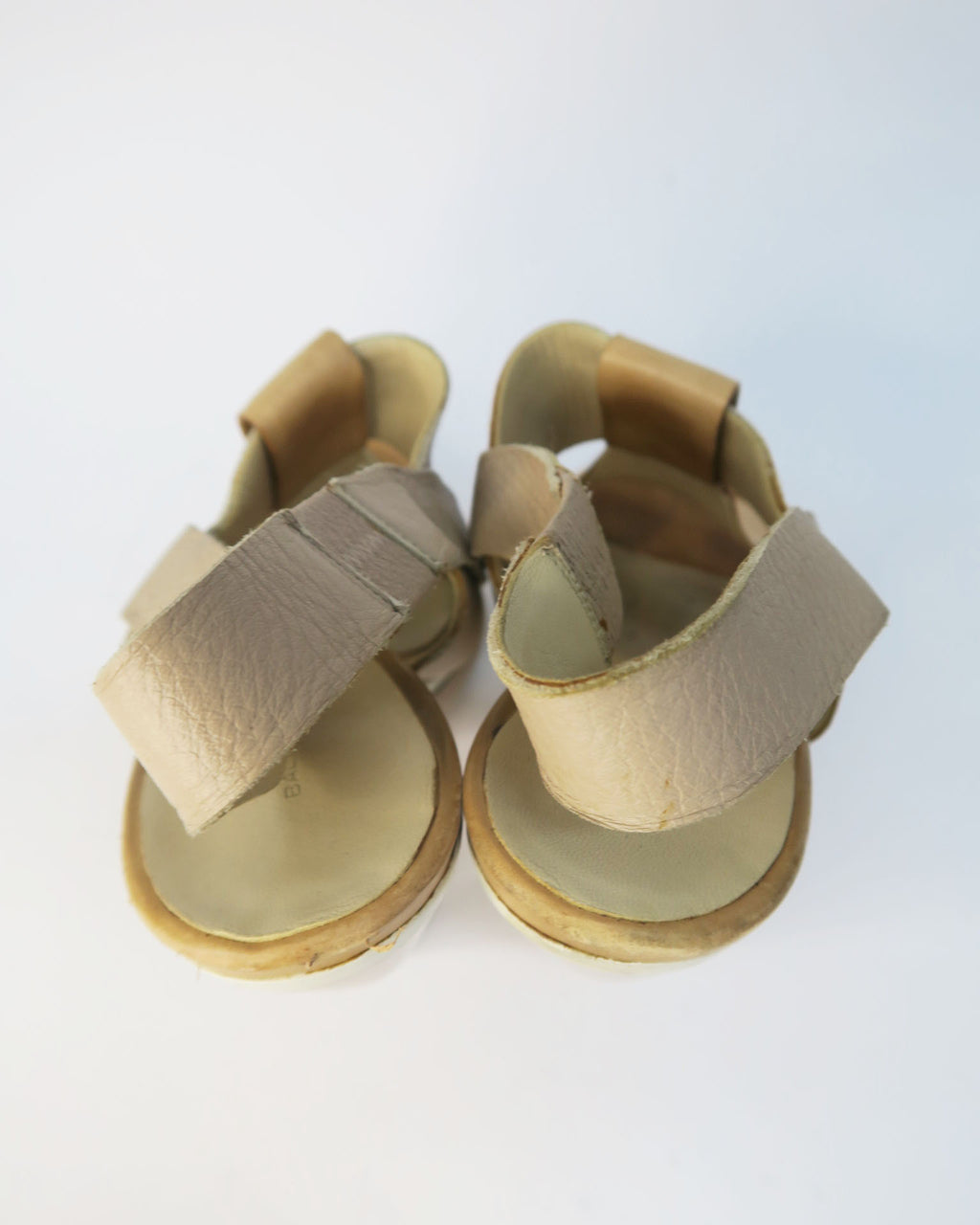 Balenciaga sandalias plataforma nude