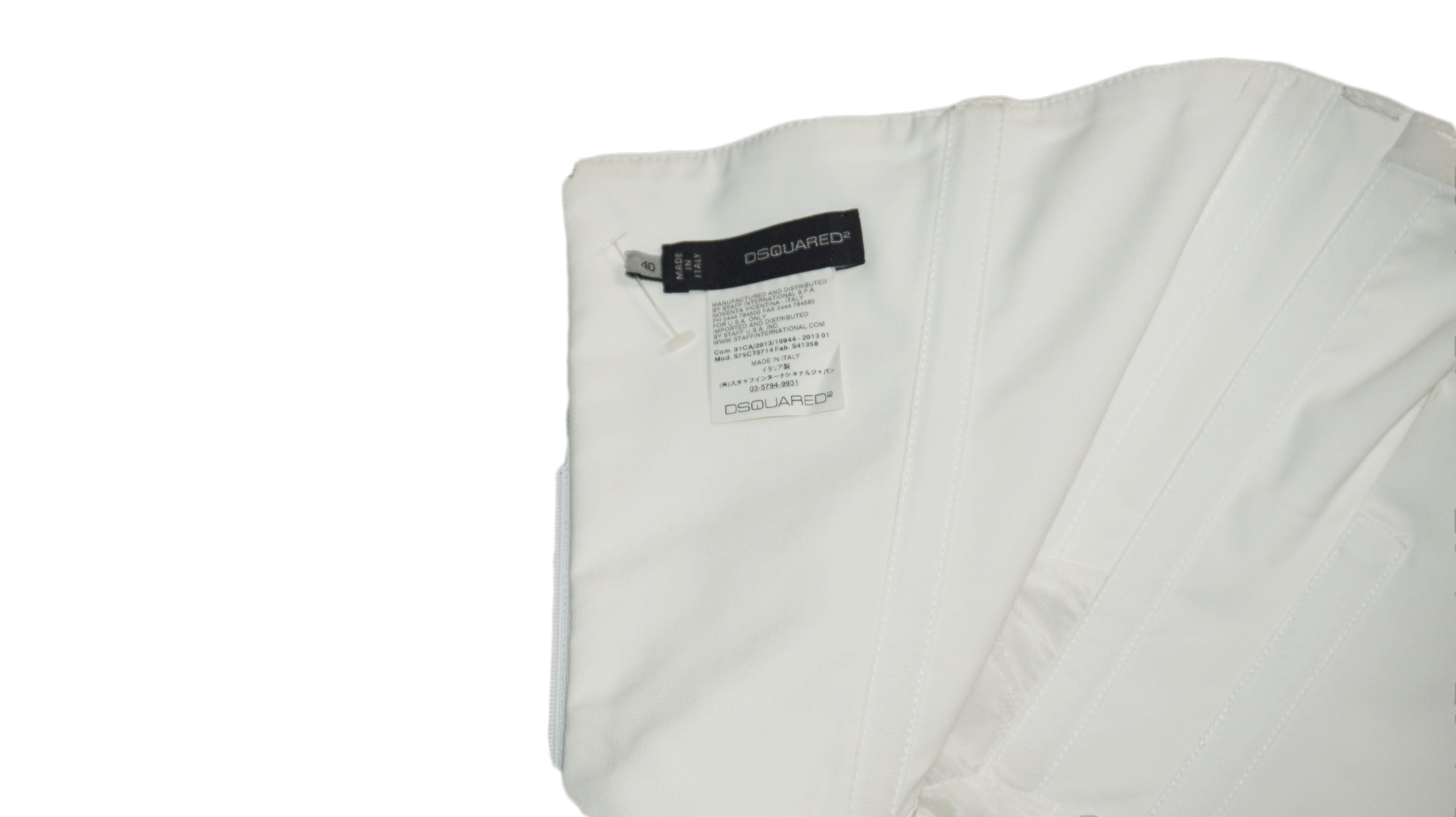 Dsquared2 - Vestido blanco palabra de honor