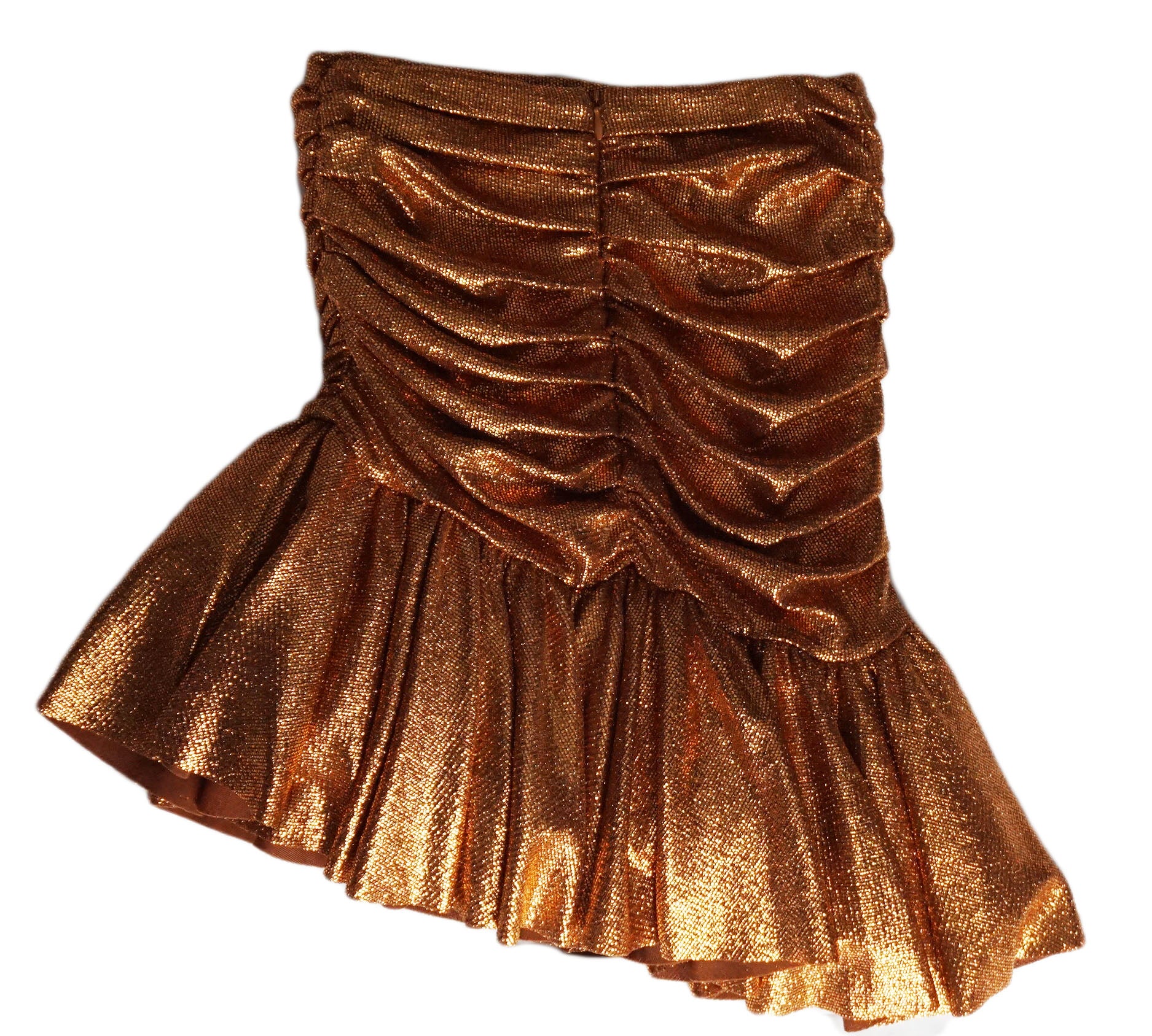 Aniye By - Falda glitter fruncida naranja