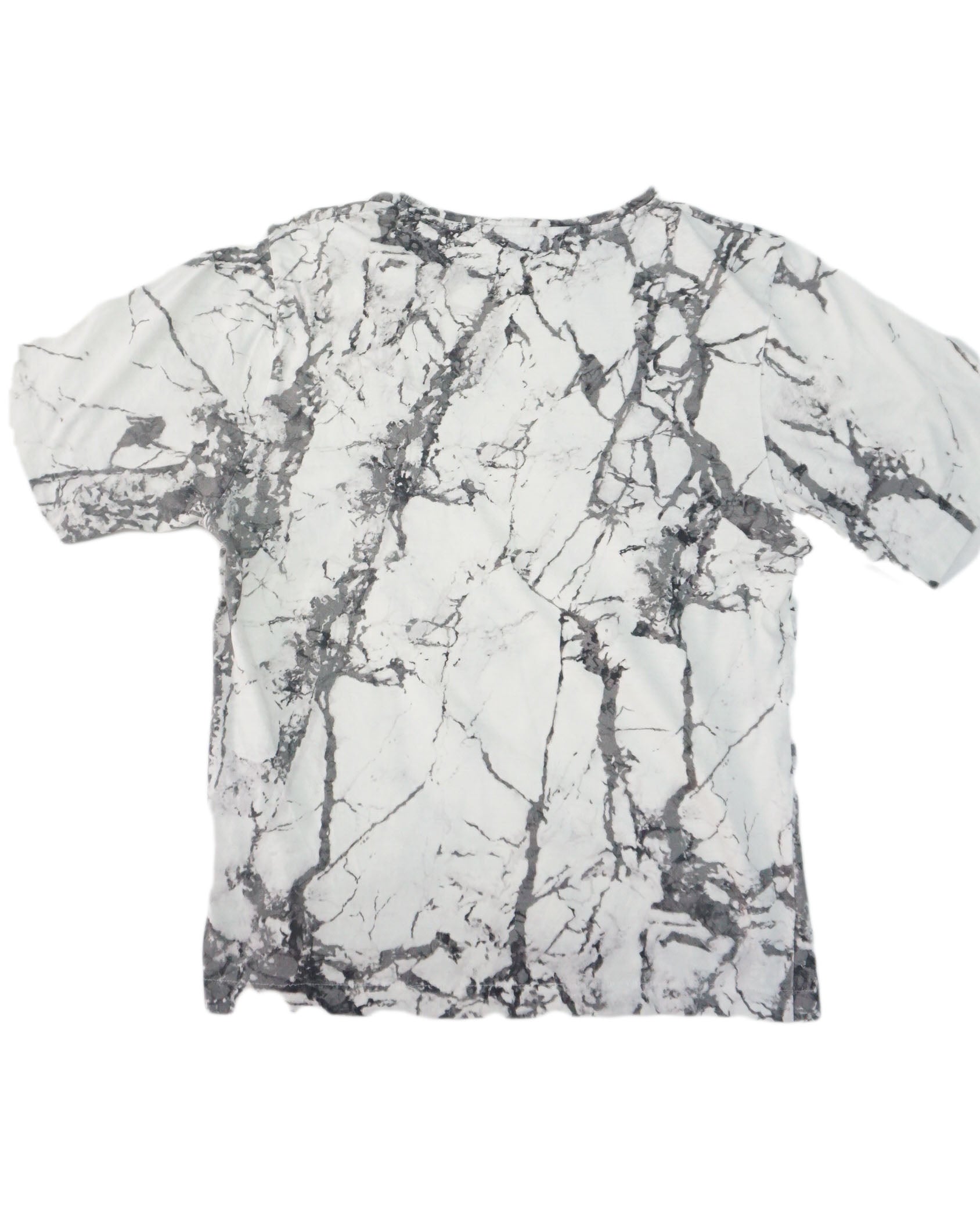 Balenciaga - Camiseta  en blanco y negro dibujo mármol