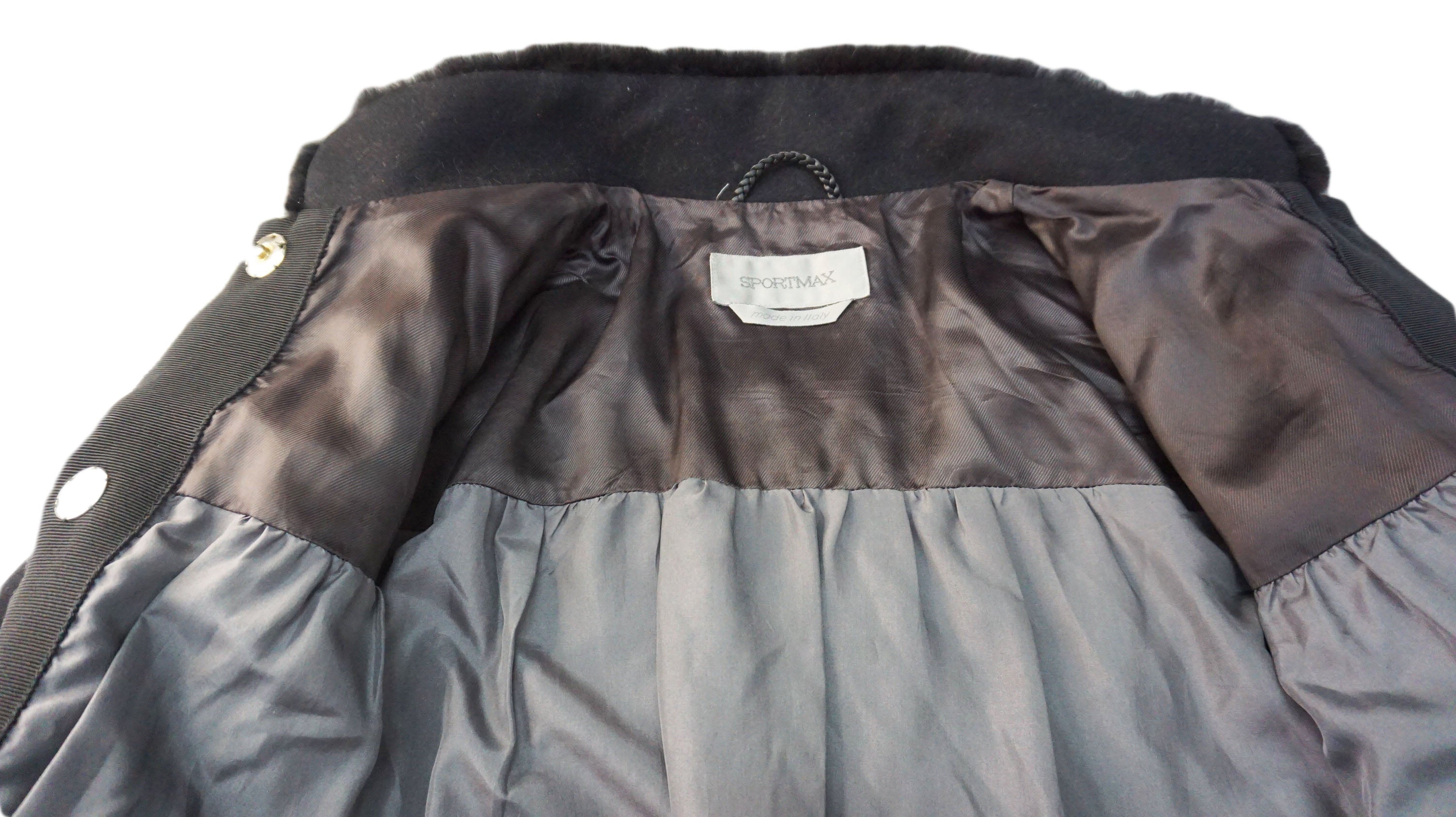 Sport Max - Abrigo Negro Leopardo