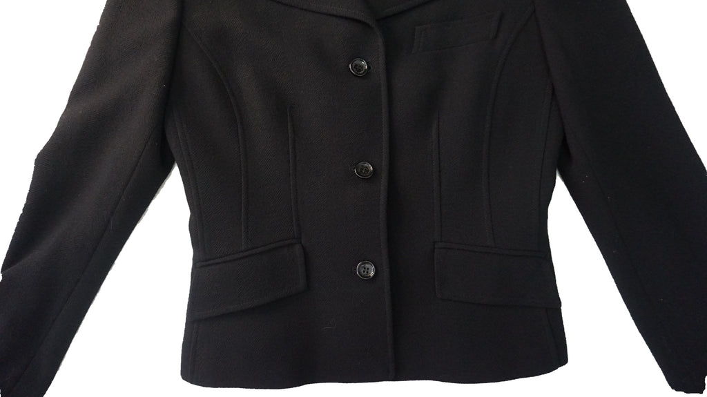 D&G - Traje chaqueta negra leopardo interior