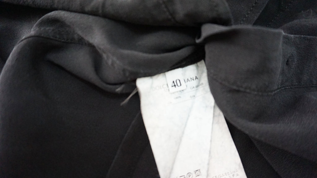 Dolce & Gabbana - Camisa negra de seda
