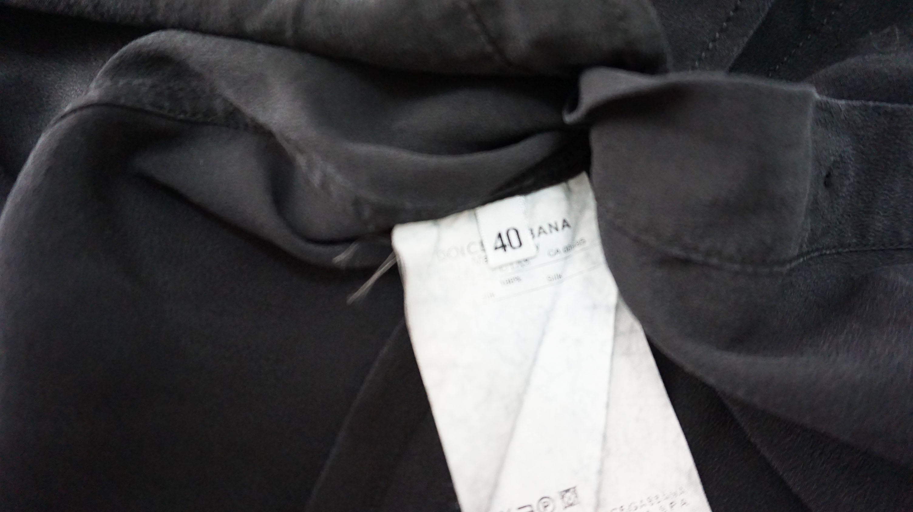 Dolce & Gabbana - Camisa negra de seda