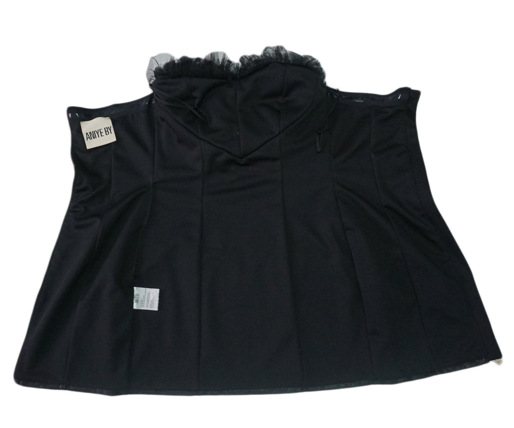AniyeBy - Vestido negro corazón tul y cuero