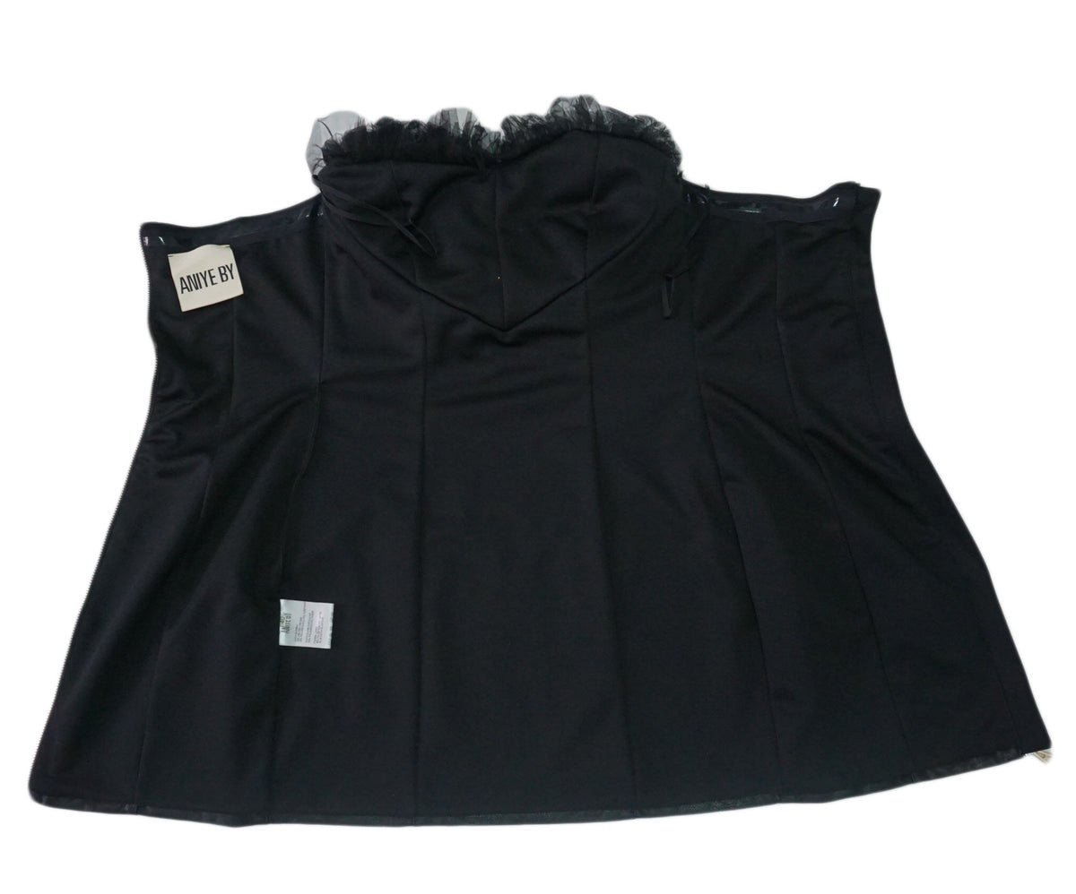 AniyeBy - Vestido negro corazón tul y cuero